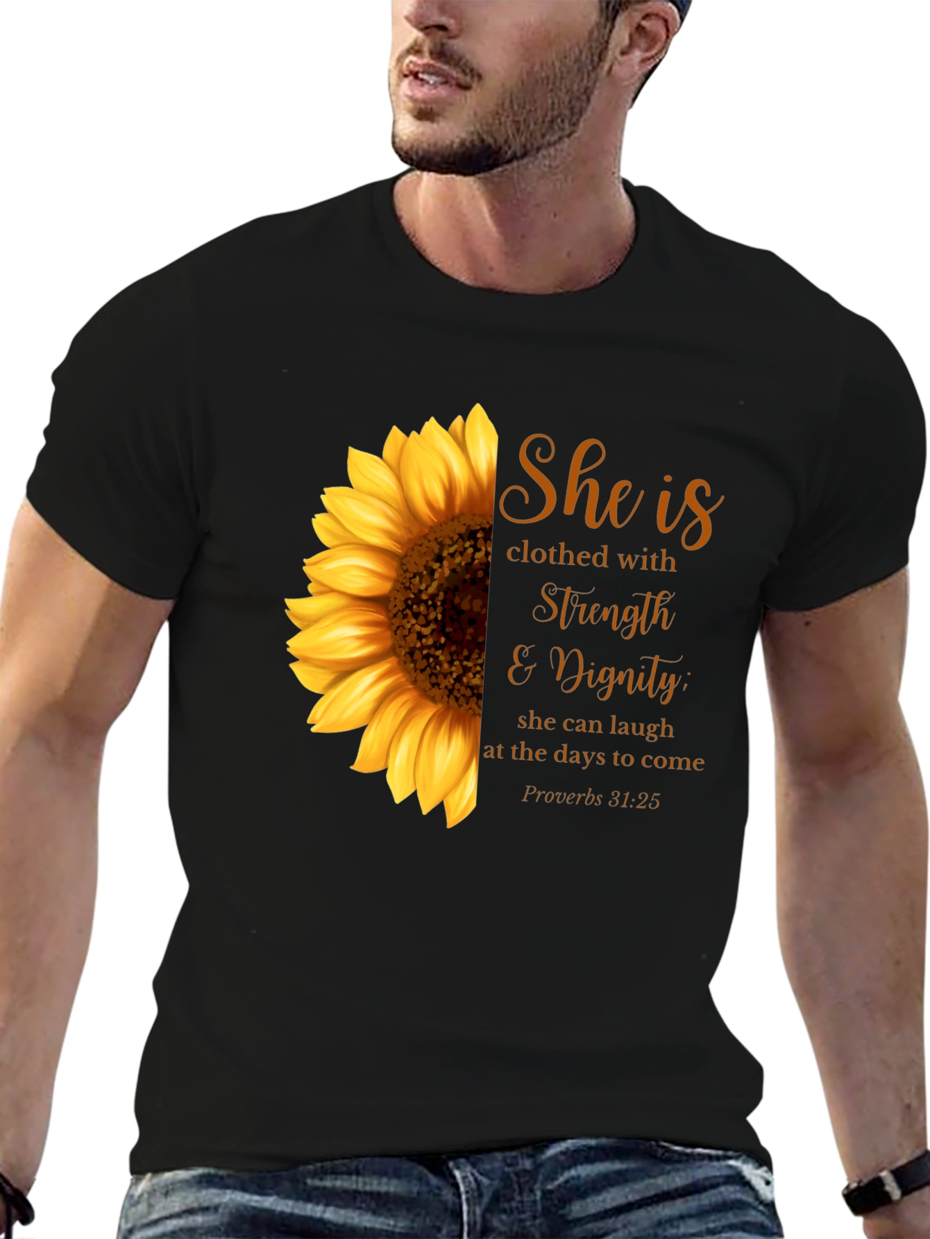 Sunflower Strength & Dignity Graphic T-Shirt