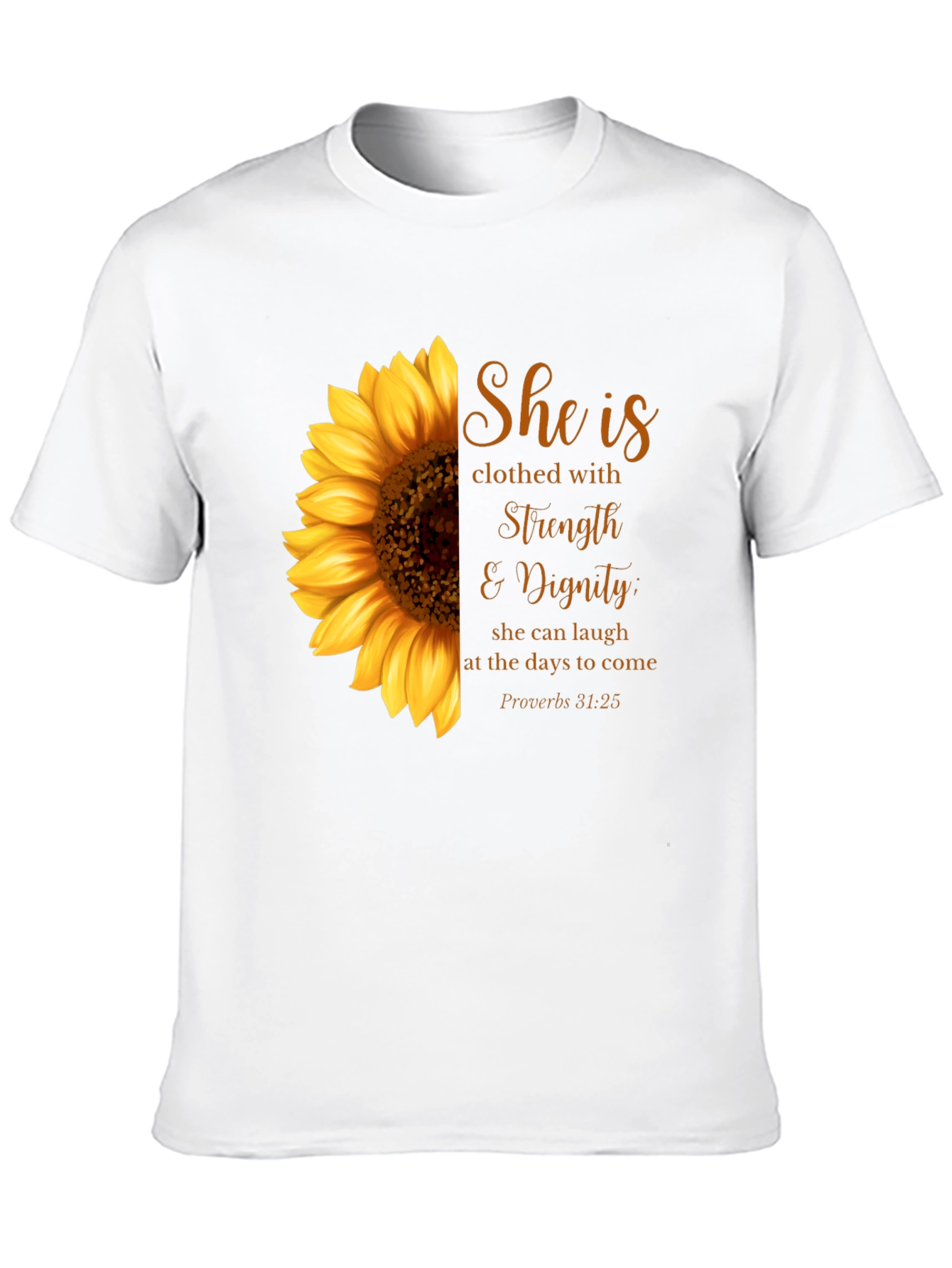 Sunflower Strength & Dignity Graphic T-Shirt