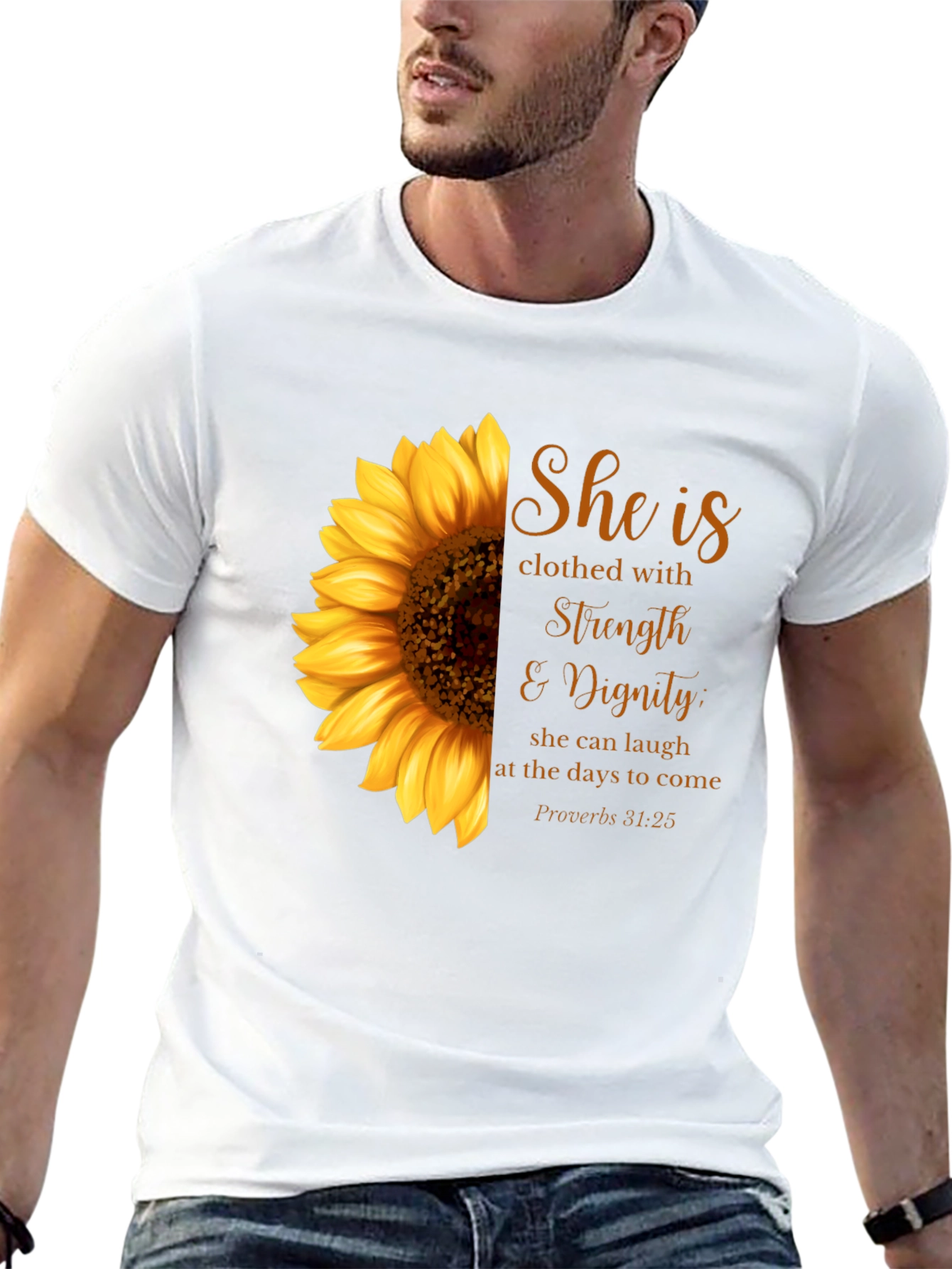 Sunflower Strength & Dignity Graphic T-Shirt