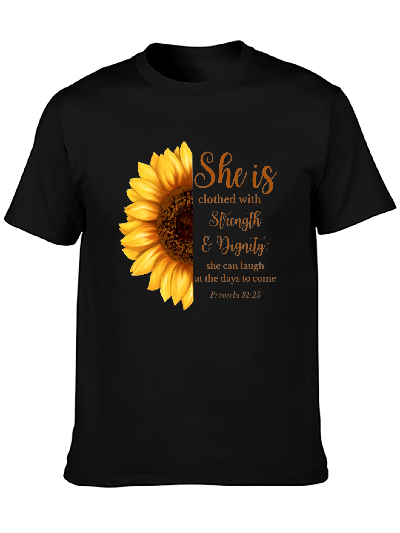 Sunflower Strength & Dignity Graphic T-Shirt
