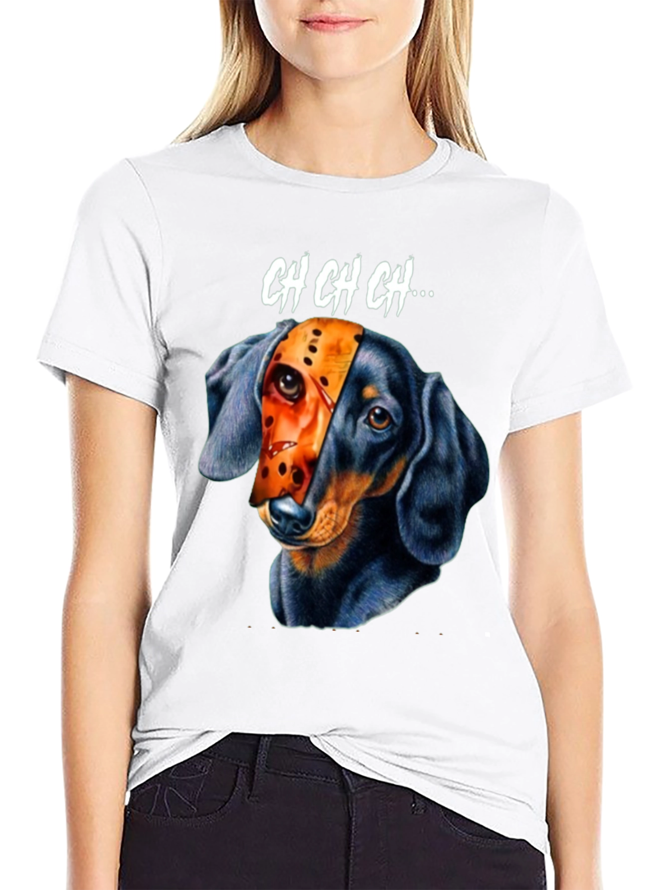 Dachshund Jason Voorhees Halloween T-Shirt