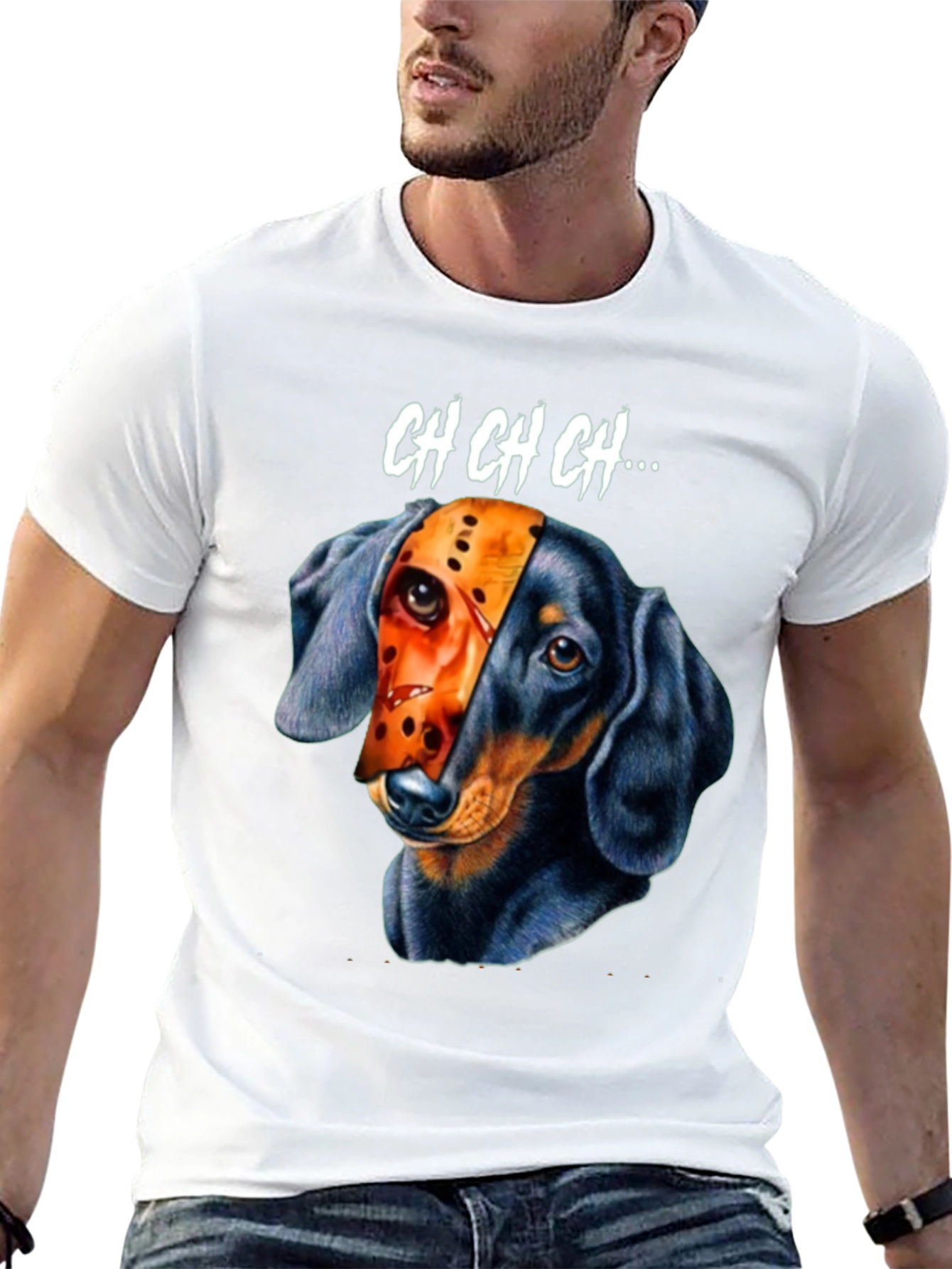 Dachshund Jason Voorhees Halloween T-Shirt