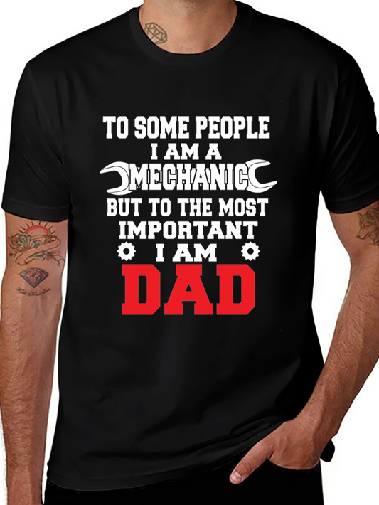 Mechanic Dad Graphic Tee - Black