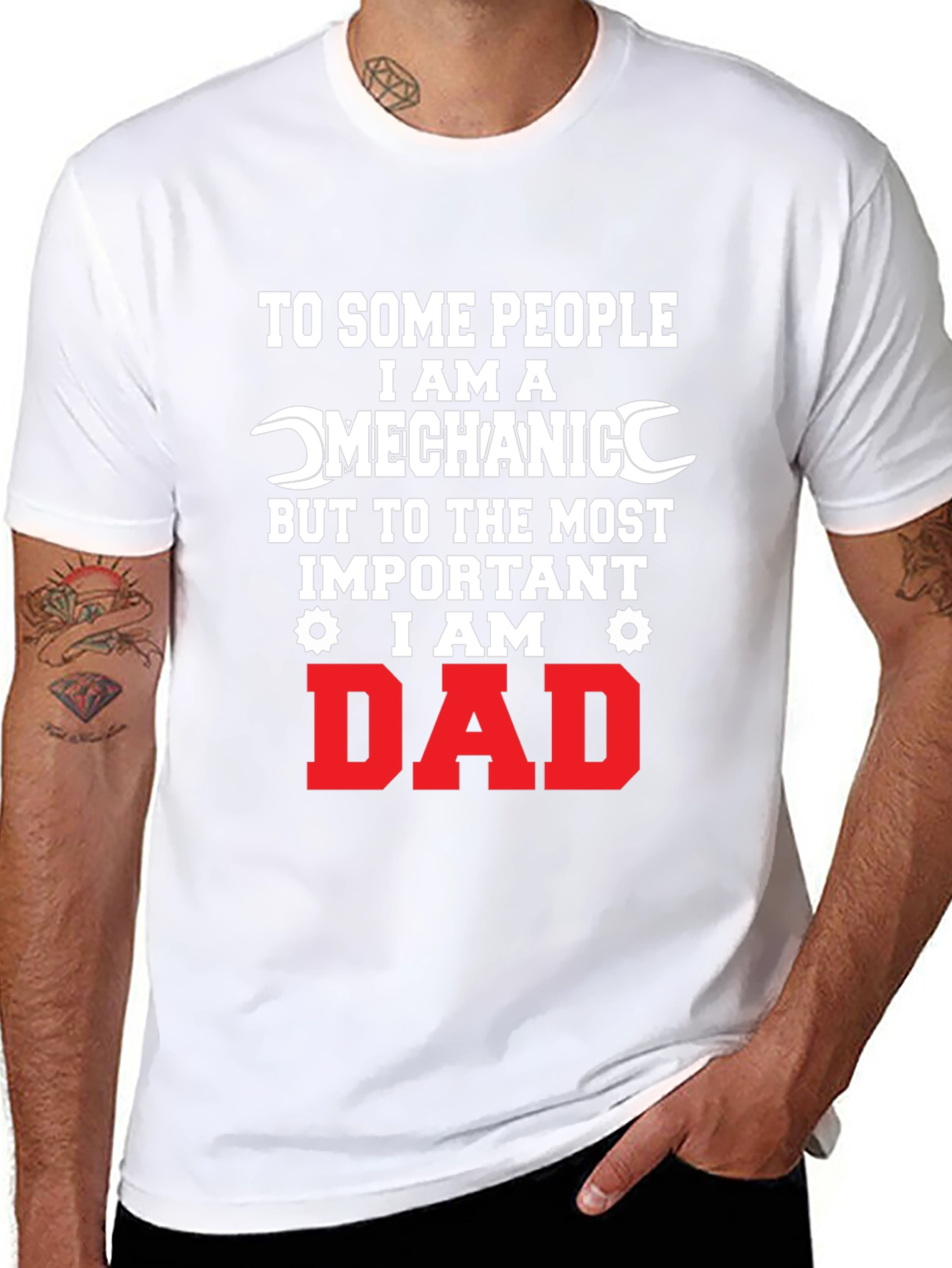Mechanic Dad Graphic Tee - Black
