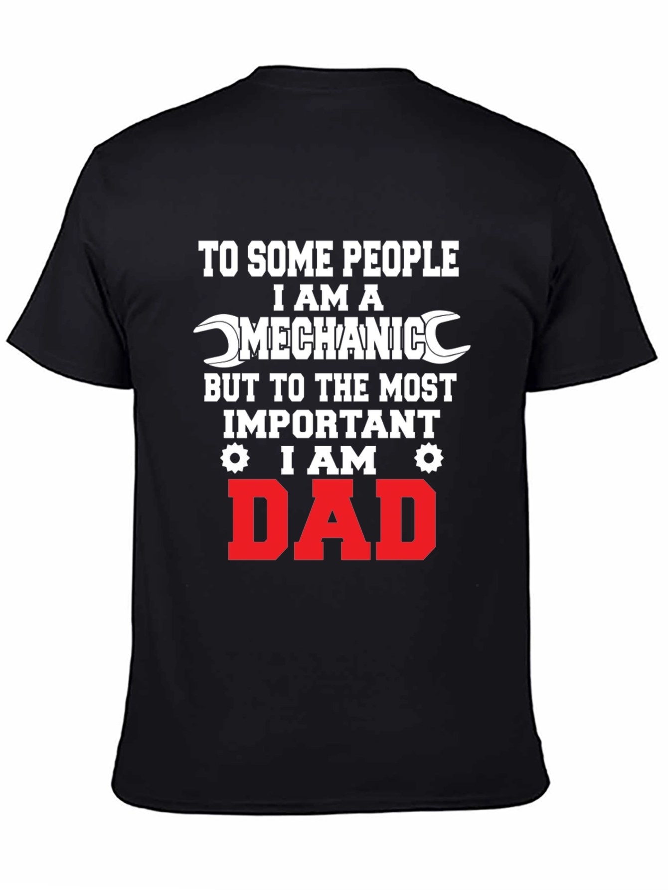Mechanic Dad Graphic Tee - Black