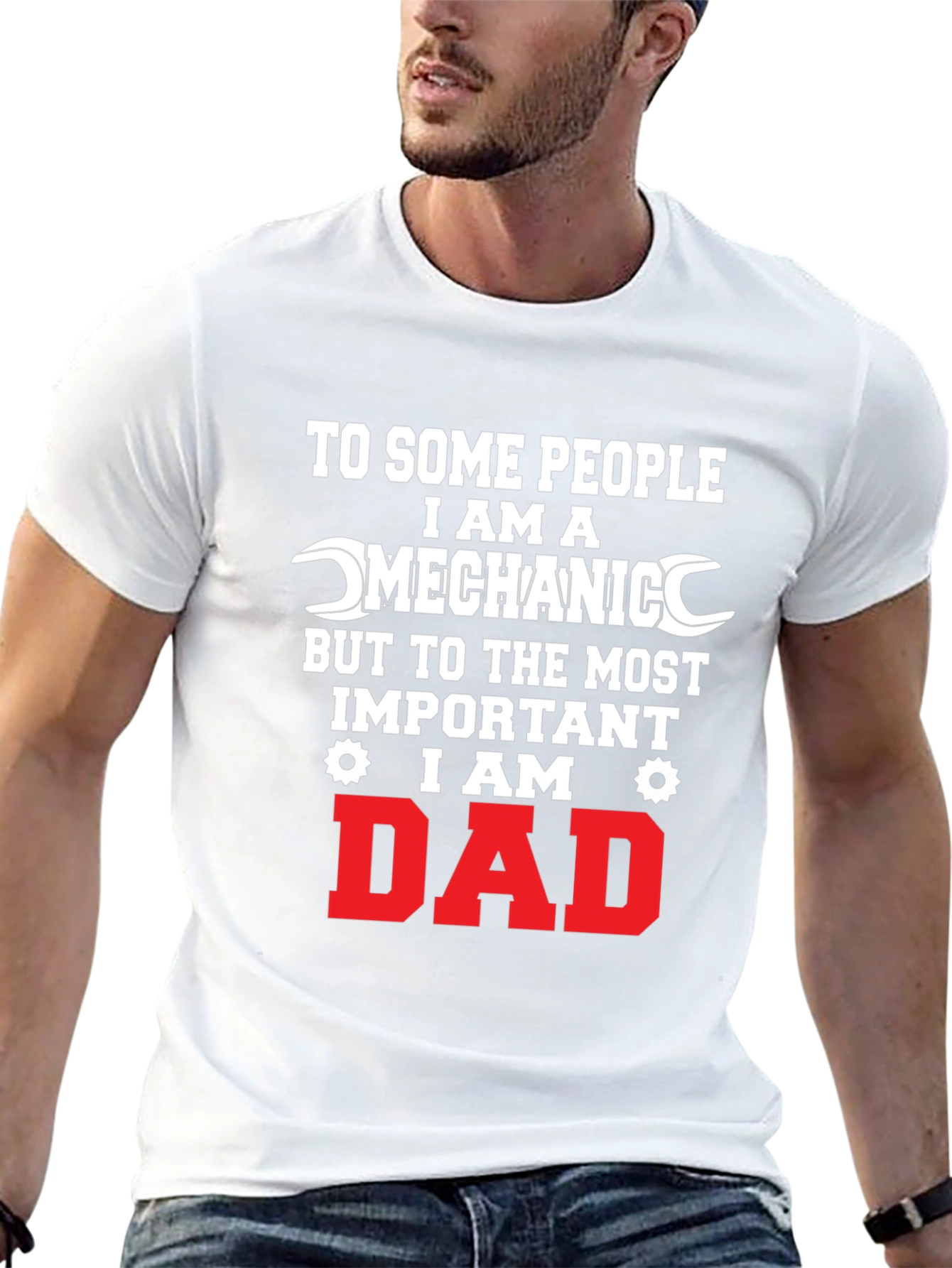 Mechanic Dad Graphic Tee - Black
