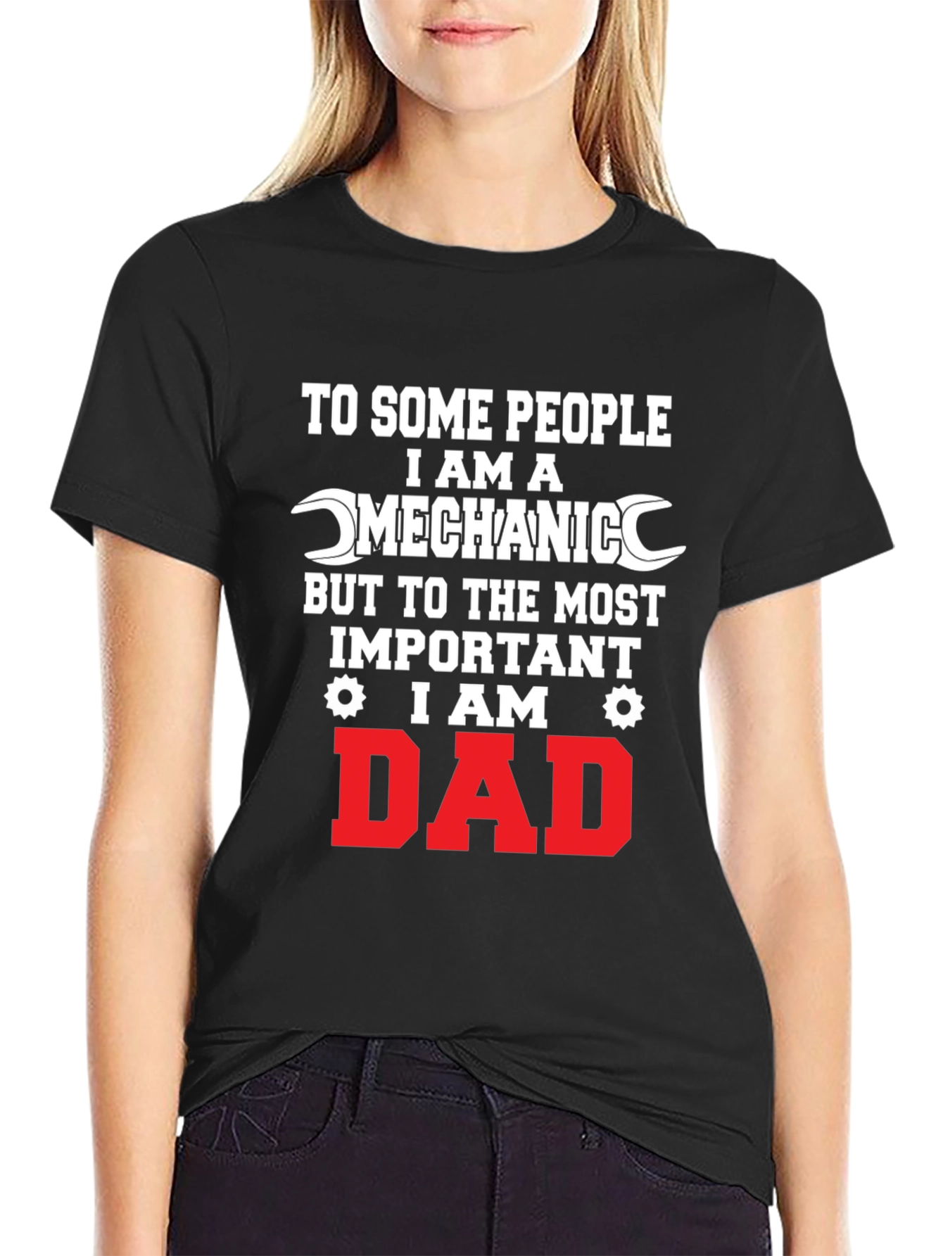 Mechanic Dad Graphic Tee - Black
