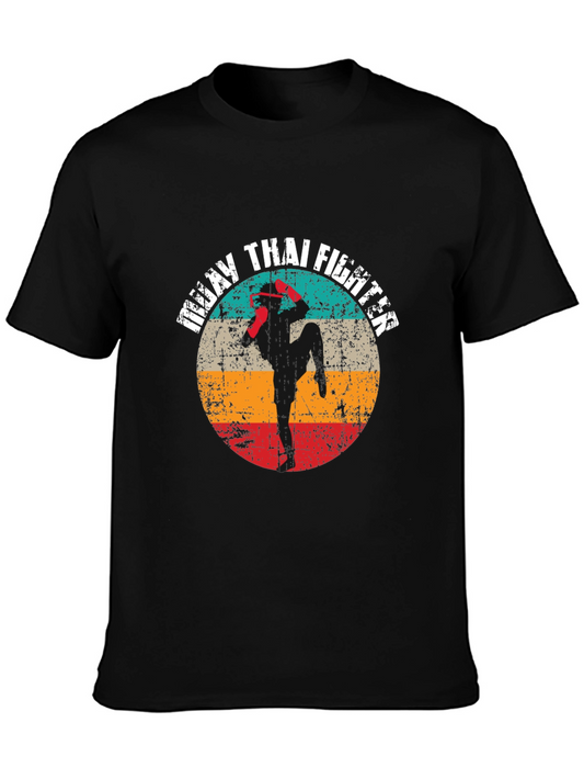 Muay Thai Fighter T-Shirt Vintage Style Martial Arts Tee