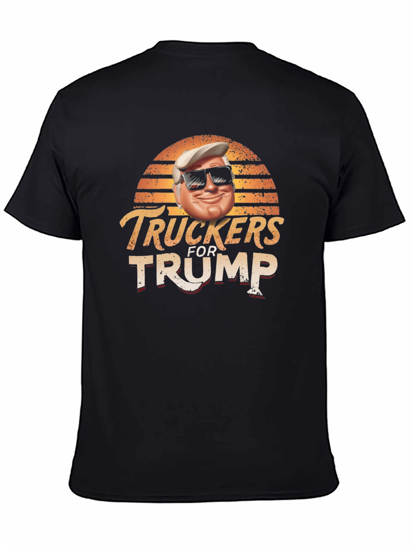 Truckers for Trump Black Graphic T-Shirt