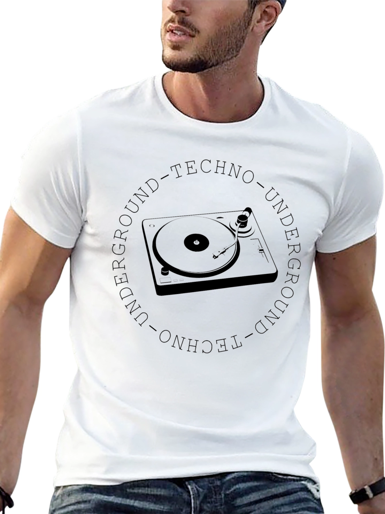 Underground Techno Turntable Black T-Shirt
