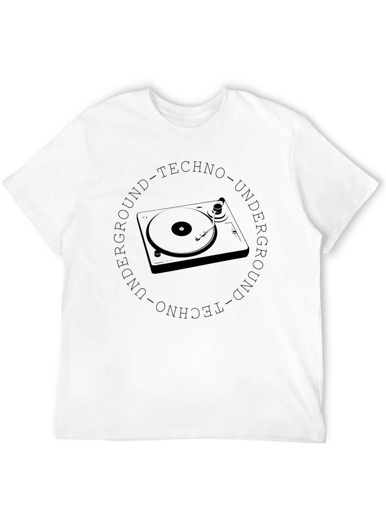 Underground Techno Turntable Black T-Shirt