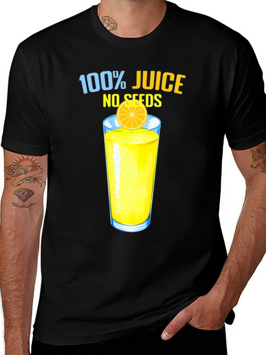 100% Juice No Seeds Black Graphic Tee