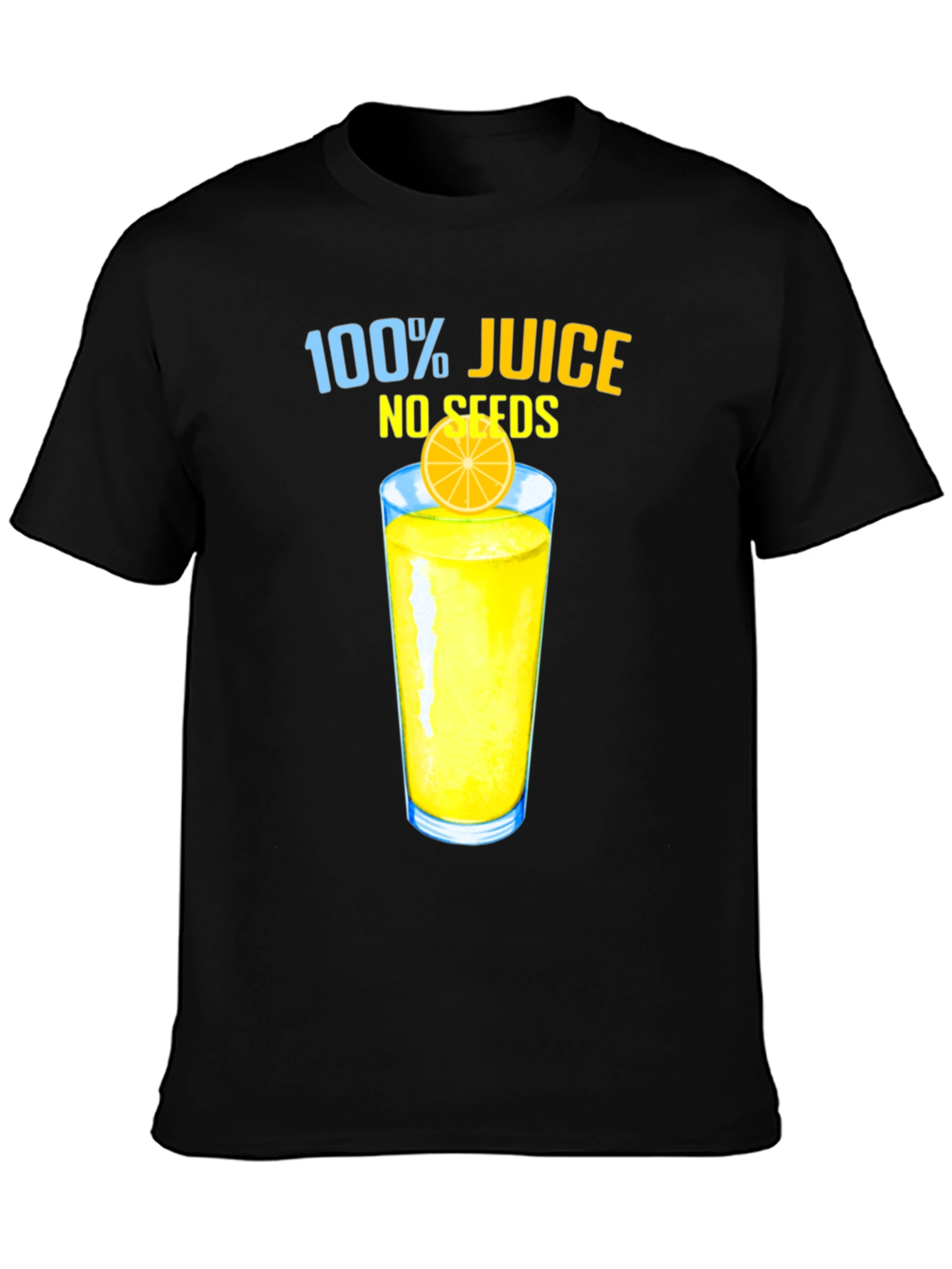 100% Juice No Seeds Black Graphic Tee