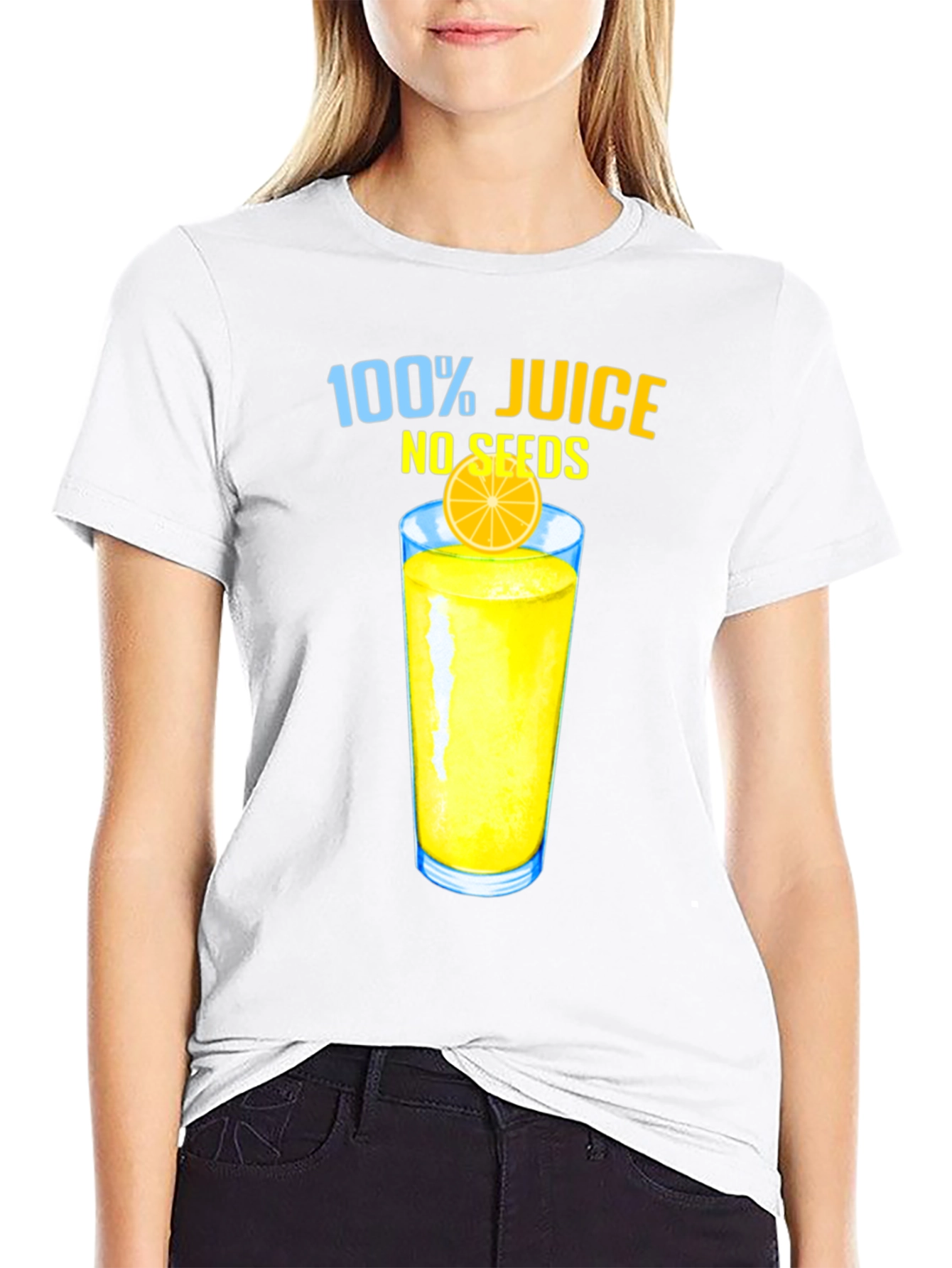 100% Juice No Seeds Black Graphic Tee