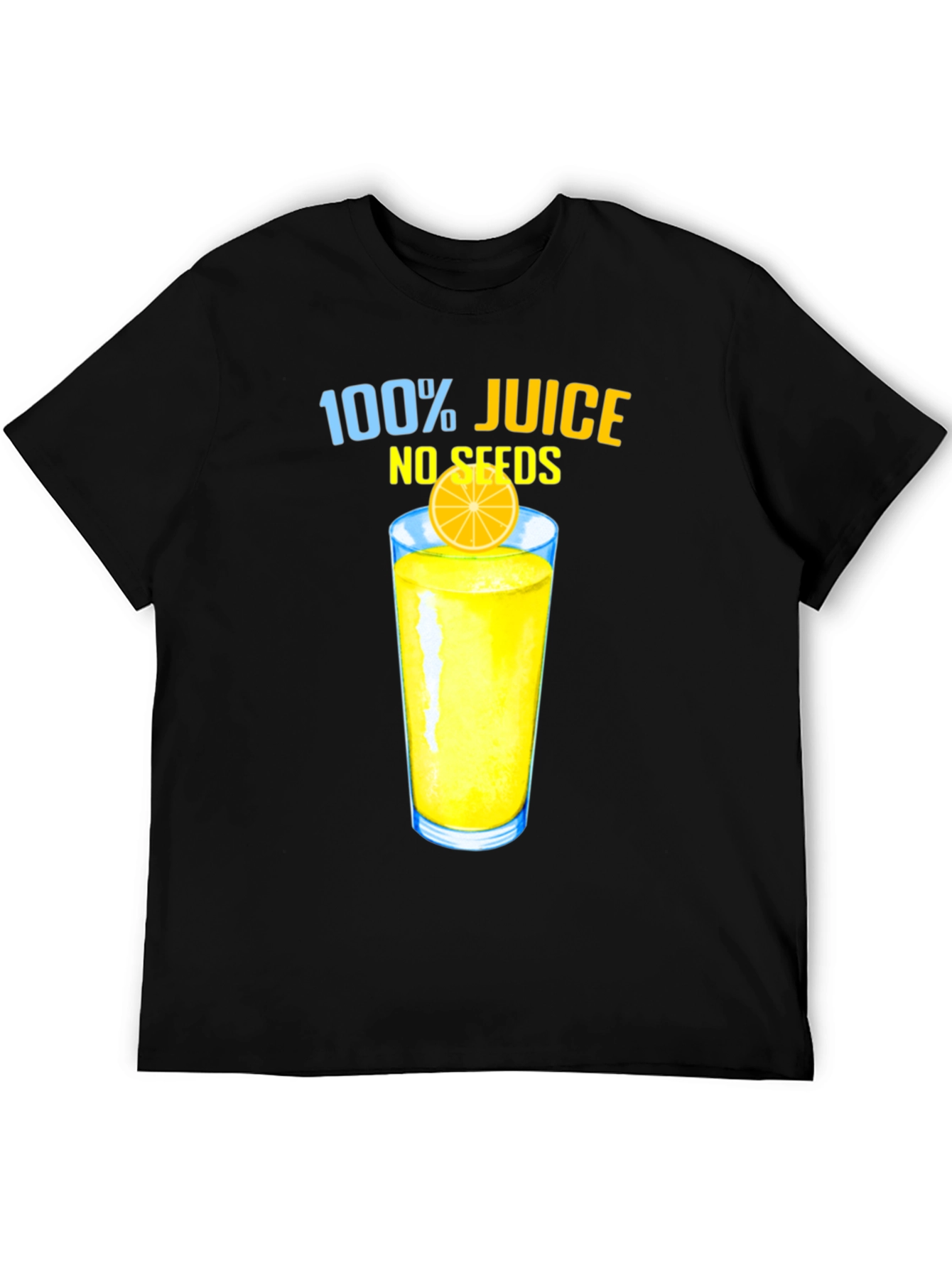 100% Juice No Seeds Black Graphic Tee