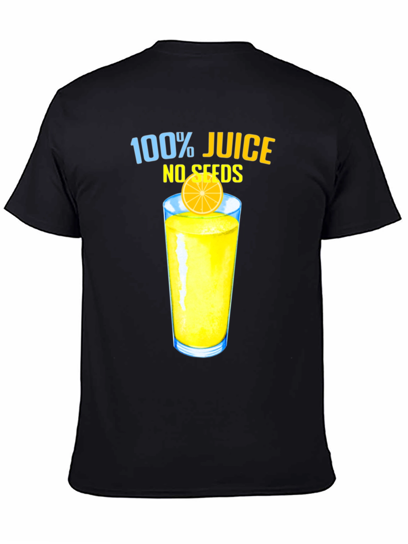 100% Juice No Seeds Black Graphic Tee