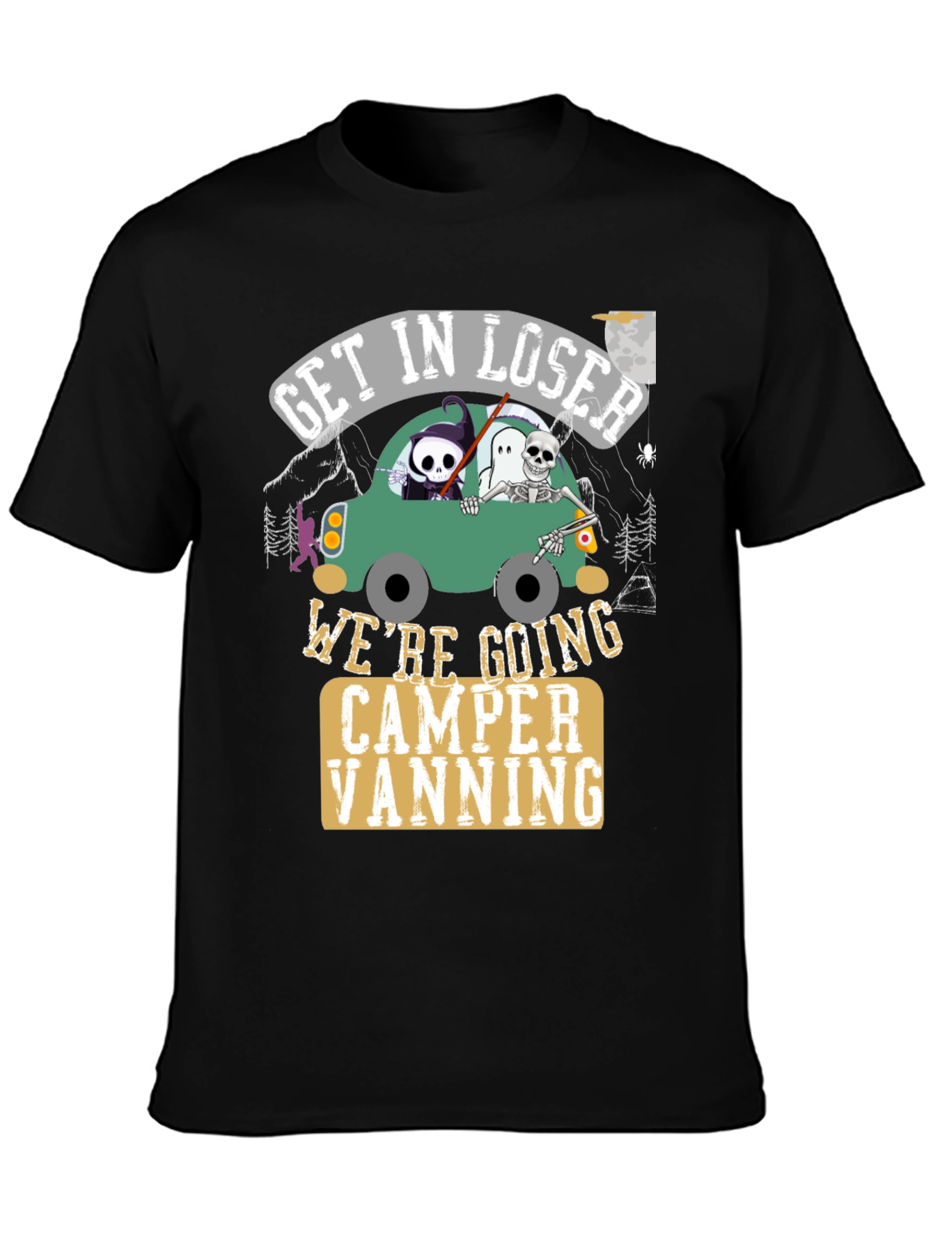 Get In Loser Halloween Camper Vanning T-Shirt