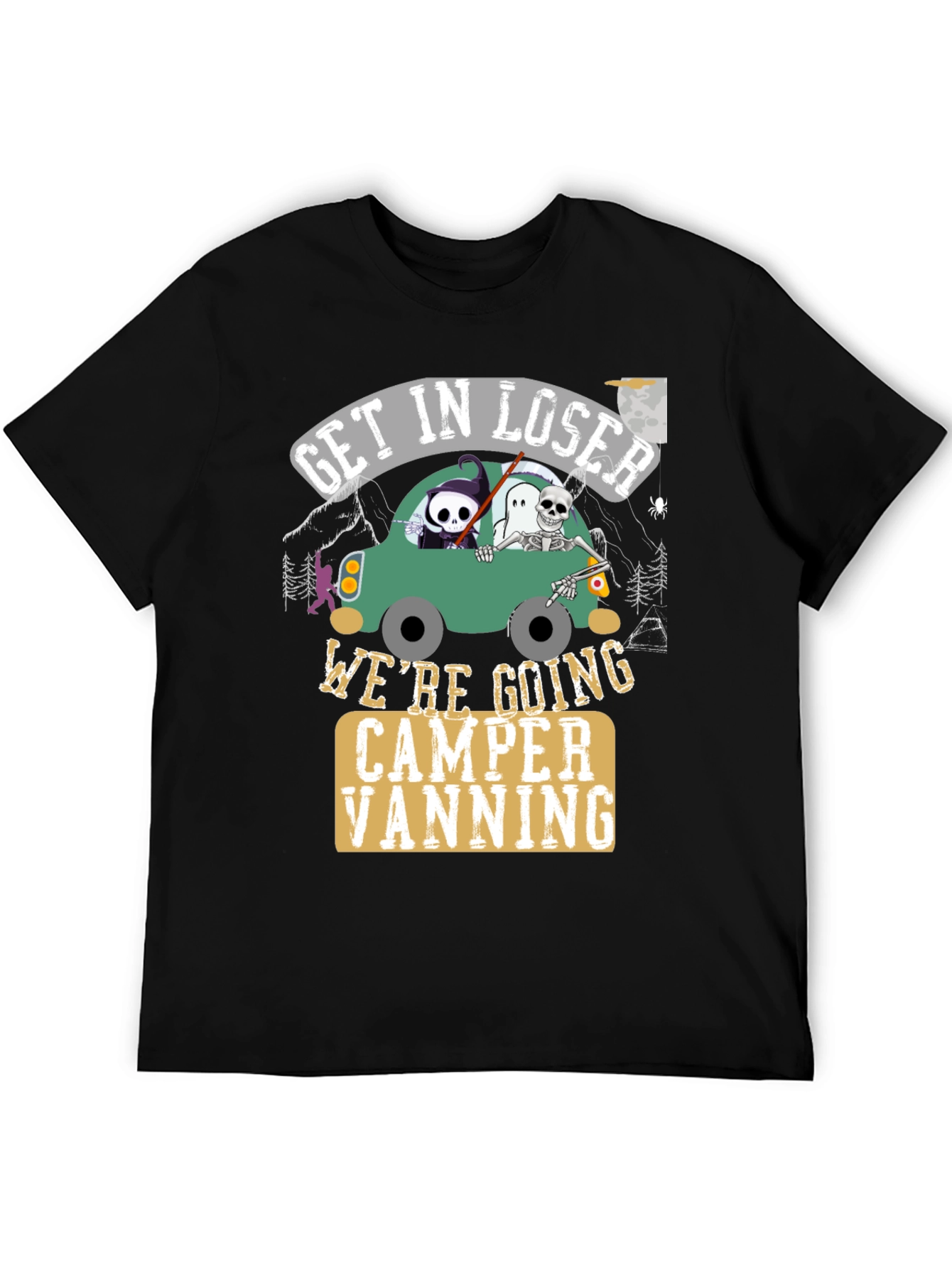 Get In Loser Halloween Camper Vanning T-Shirt