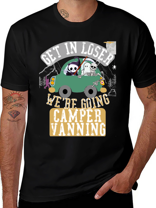 Get In Loser Halloween Camper Vanning T-Shirt