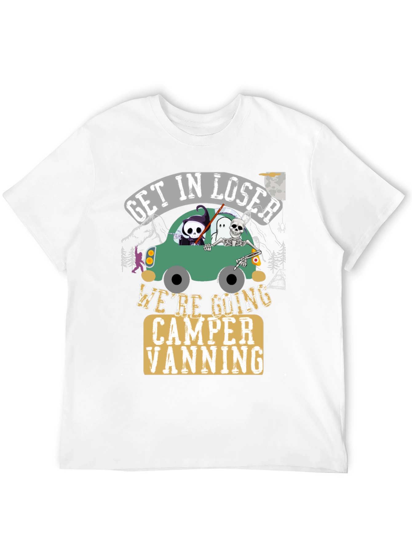 Get In Loser Halloween Camper Vanning T-Shirt