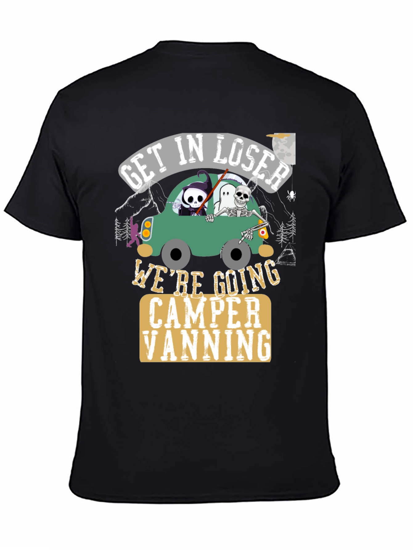 Get In Loser Halloween Camper Vanning T-Shirt