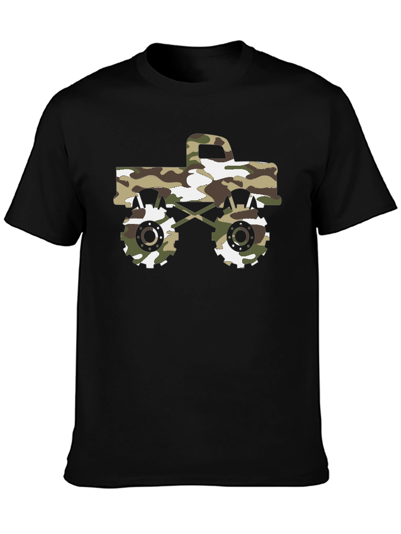Camouflage Monster Truck Graphic T-Shirt