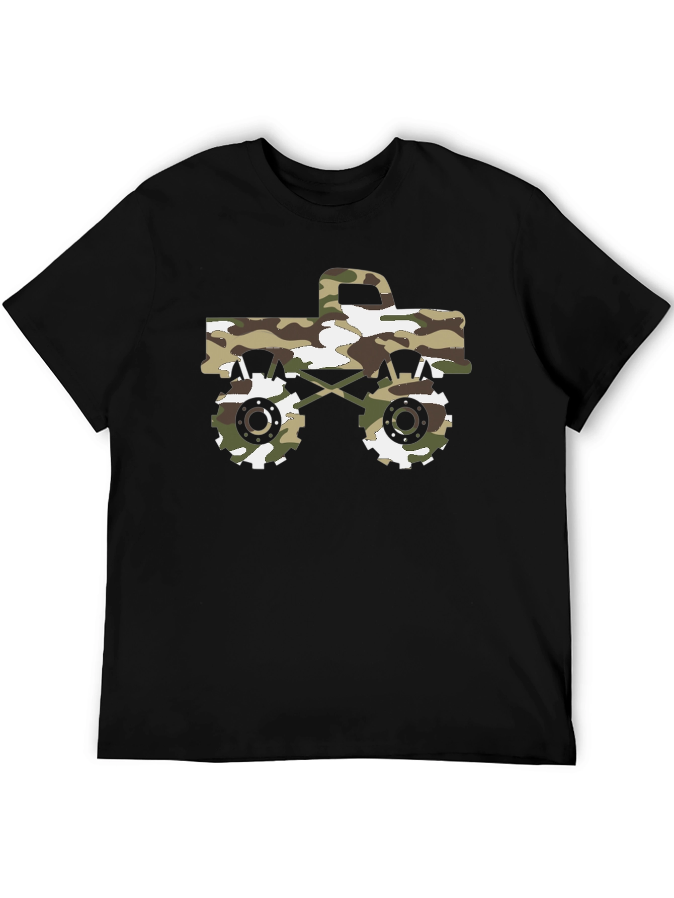 Camouflage Monster Truck Graphic T-Shirt