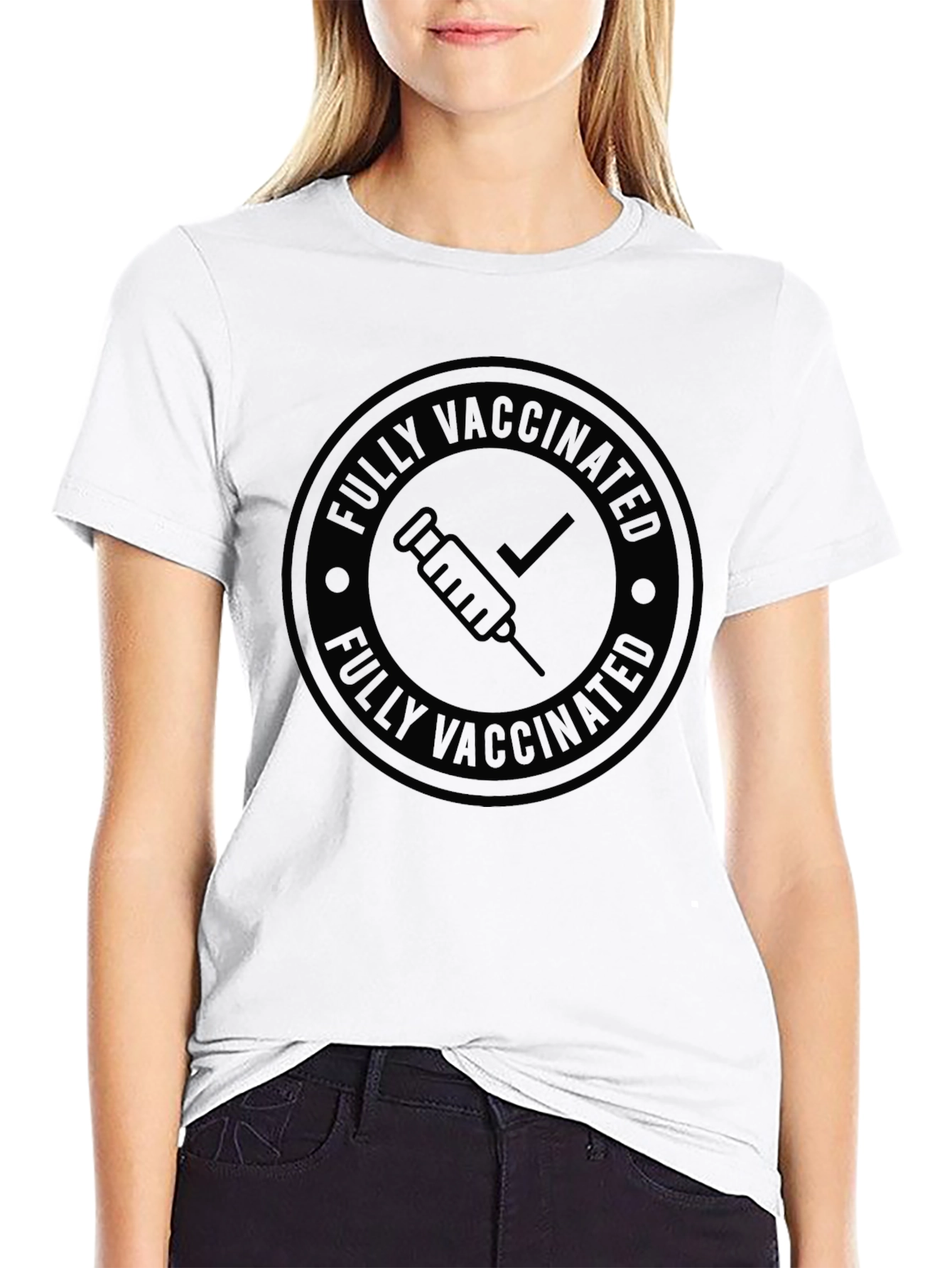 Fully Vaccinated Graphic Tee - Black T-Shirt