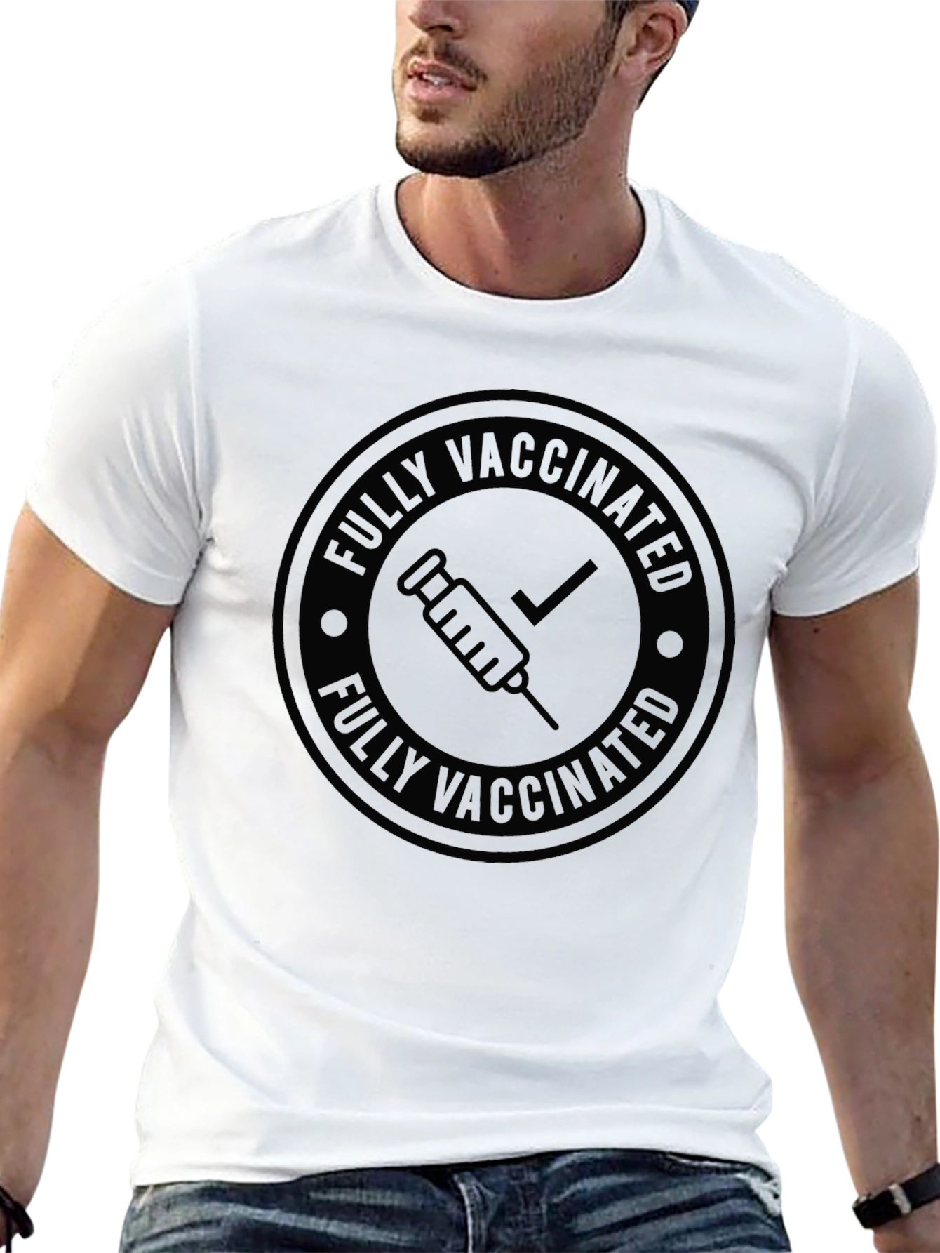 Fully Vaccinated Graphic Tee - Black T-Shirt