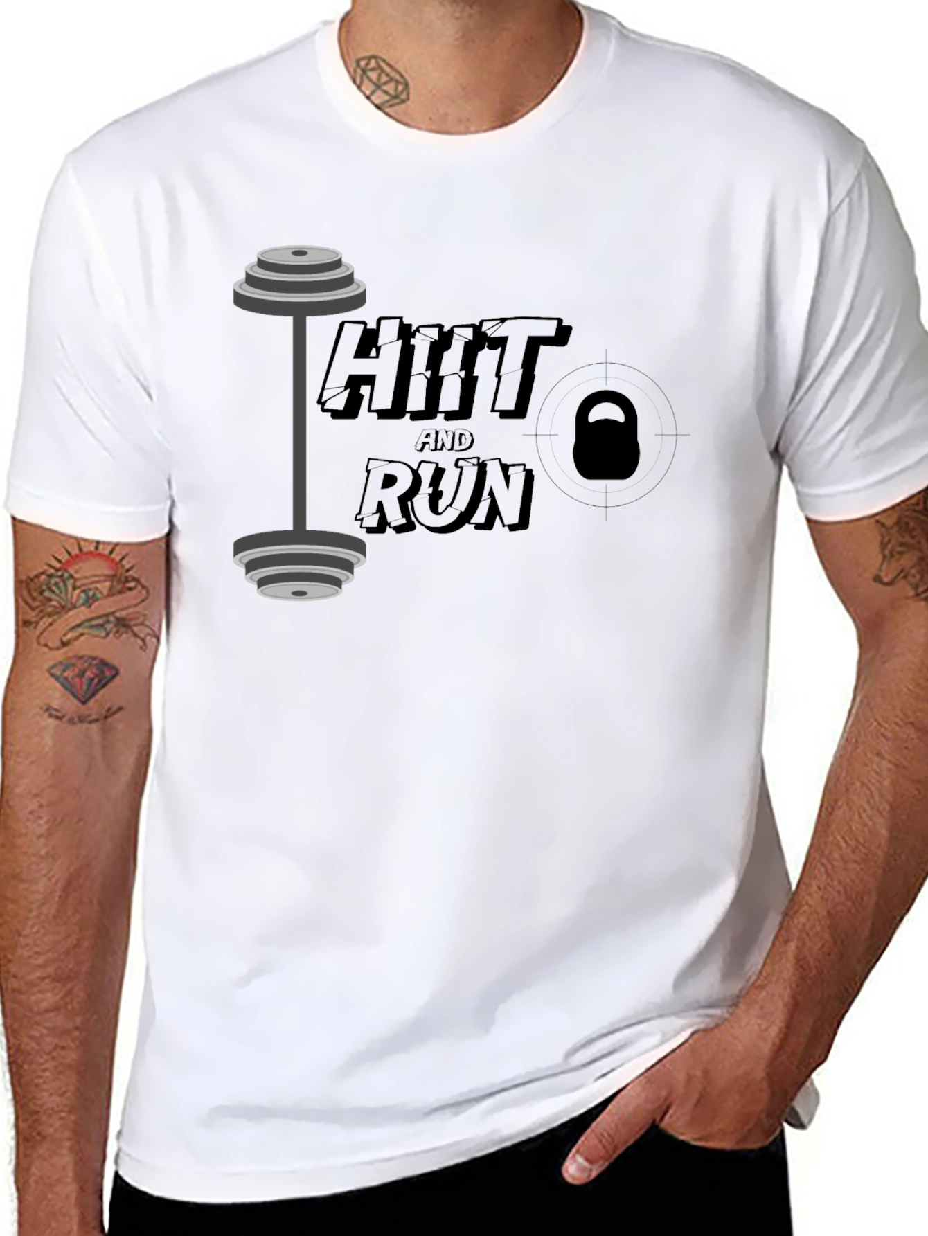 HIIT and Run Graphic Tee - Fitness T-Shirt