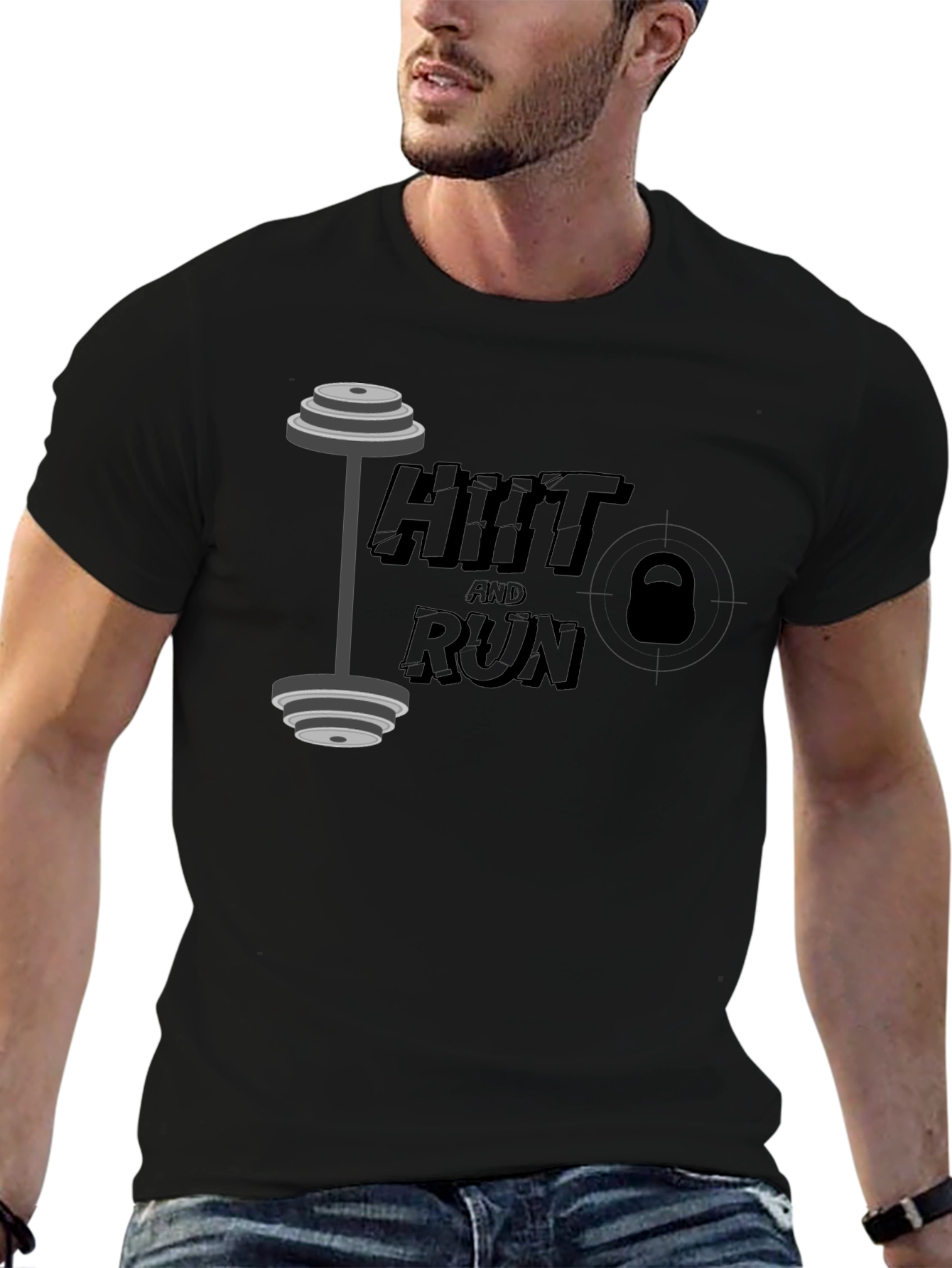 HIIT and Run Graphic Tee - Fitness T-Shirt