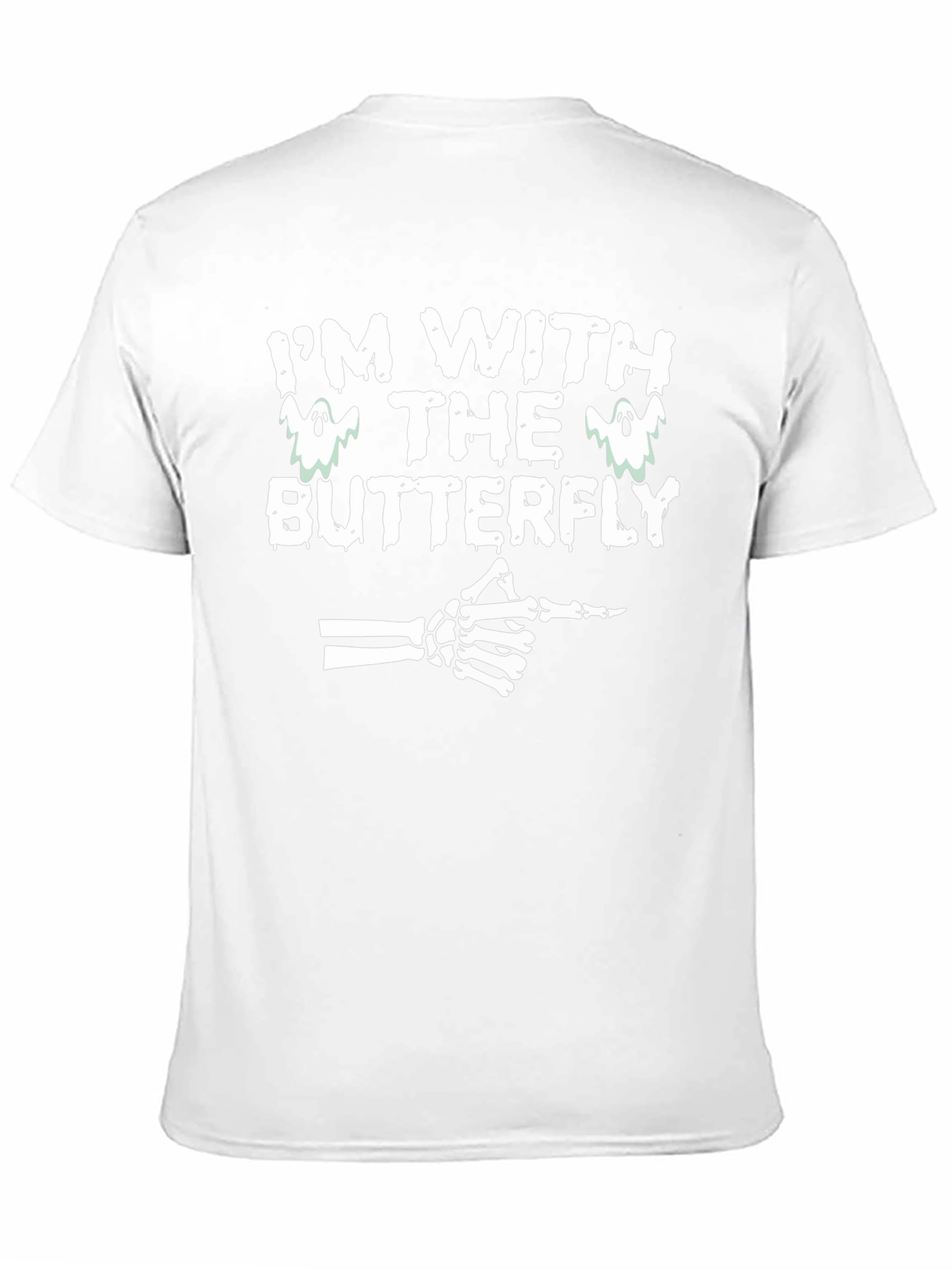Im With The Butterfly Skeleton Hand Halloween T-Shirt
