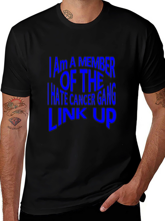 I Hate Cancer Gang Link Up Black T-Shirt