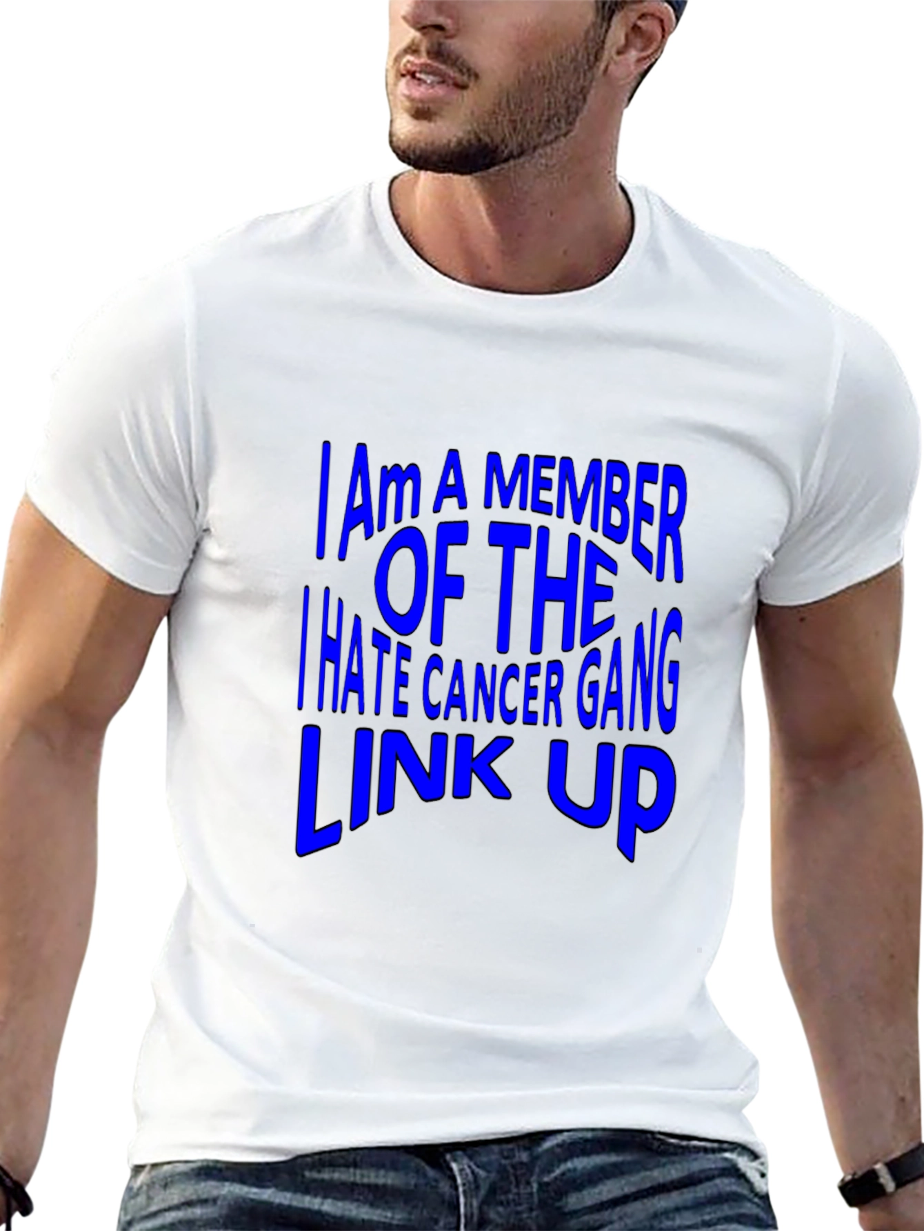 I Hate Cancer Gang Link Up Black T-Shirt