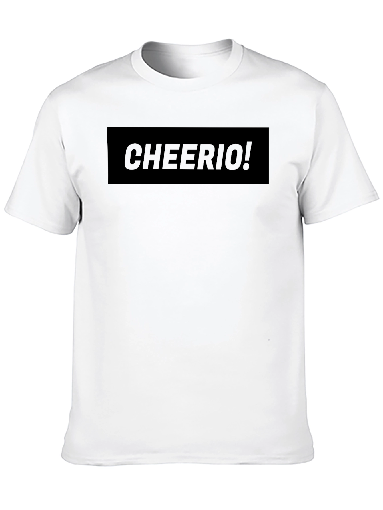 Cheerio! Graphic Print Black T-Shirt