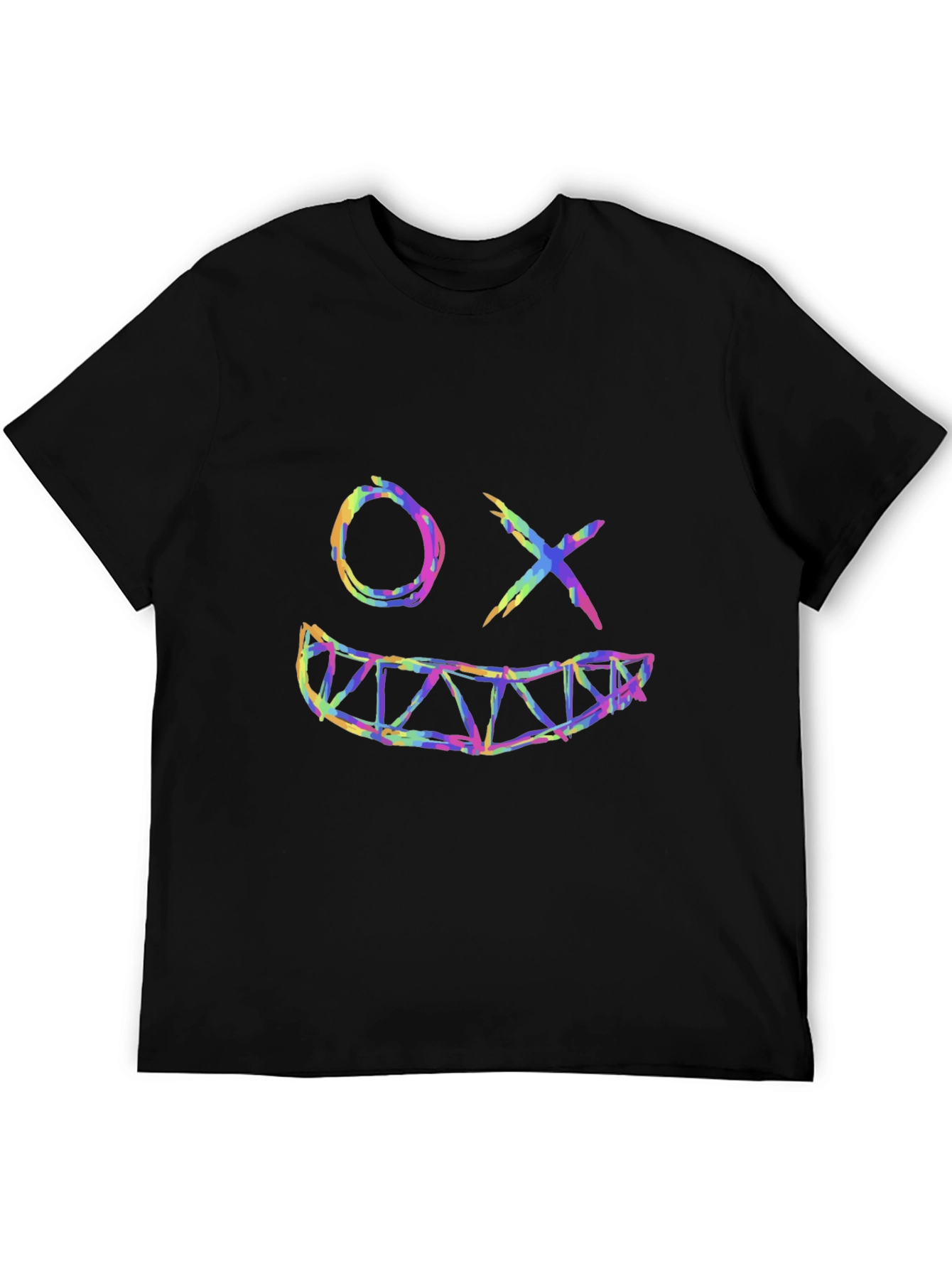 Smiley Face Graphic Black T-Shirt