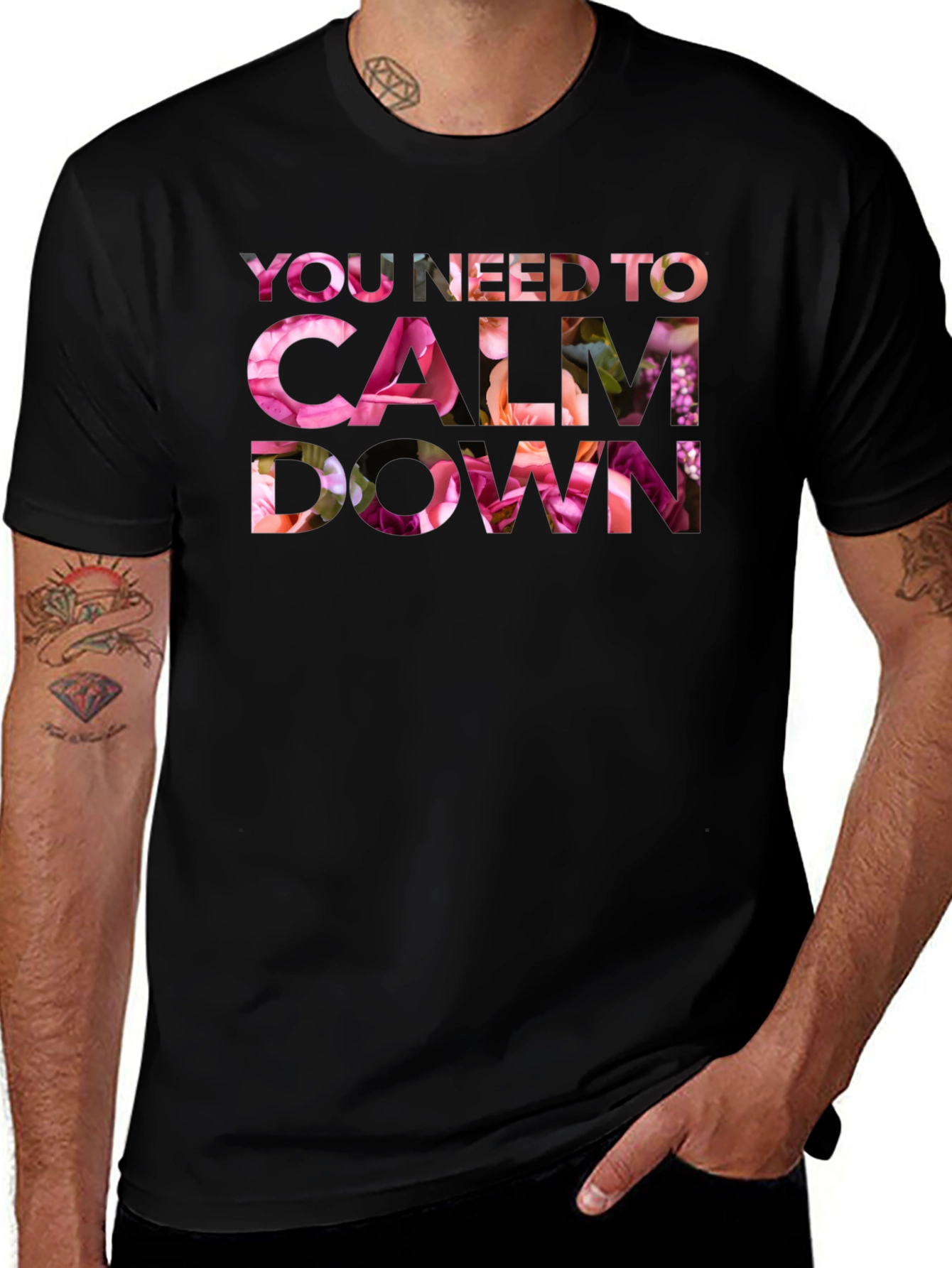 Floral Calm Down Graphic T-Shirt