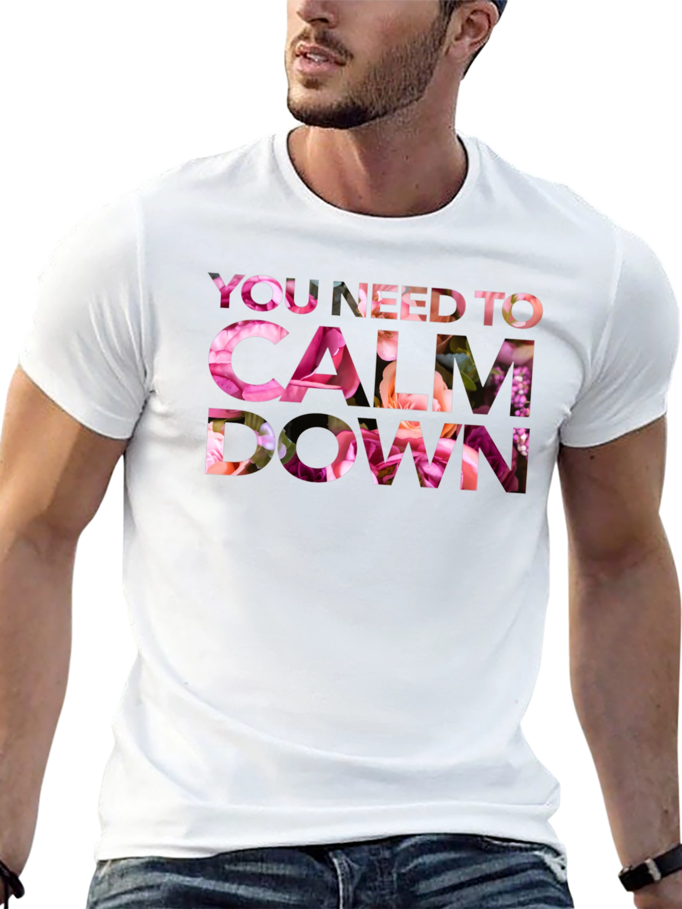Floral Calm Down Graphic T-Shirt