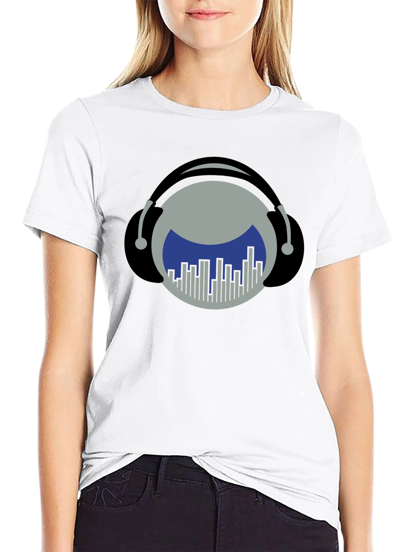 Music Lover T-Shirt: Headphones & Equalizer Design