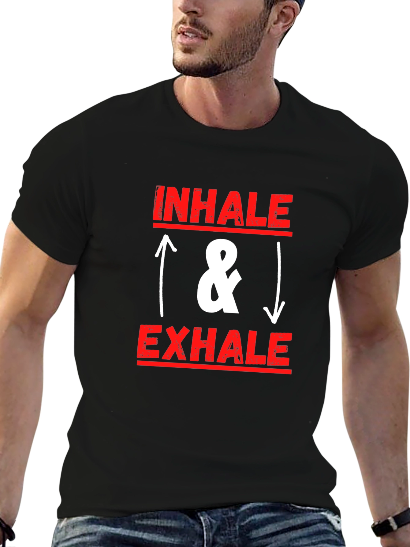 Inhale Exhale Graphic Tee - Relax & Breathe T-Shirt