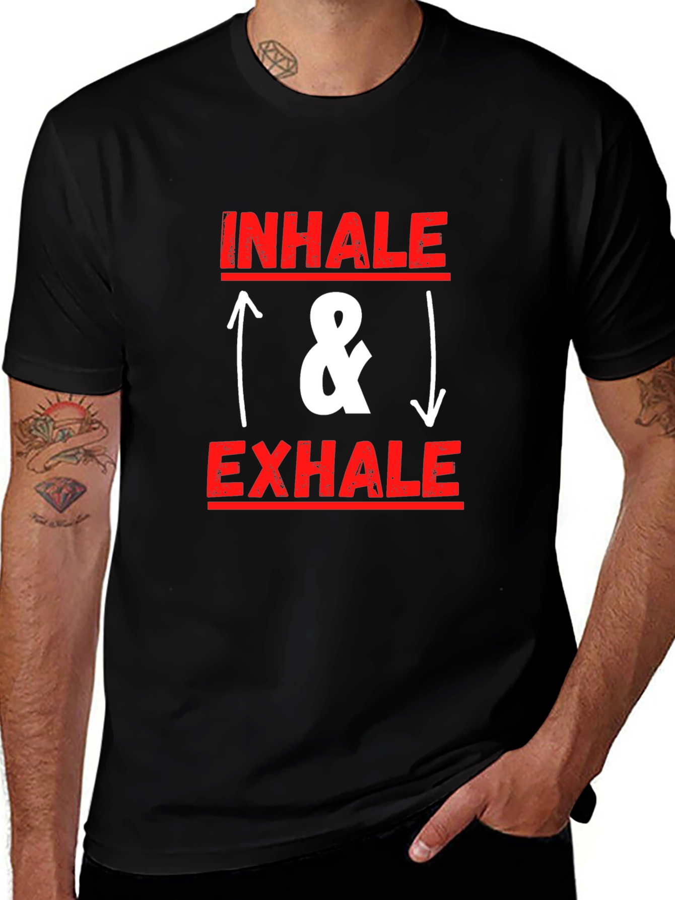 Inhale Exhale Graphic Tee - Relax & Breathe T-Shirt