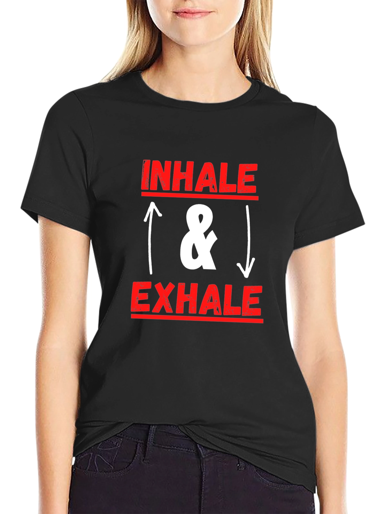 Inhale Exhale Graphic Tee - Relax & Breathe T-Shirt