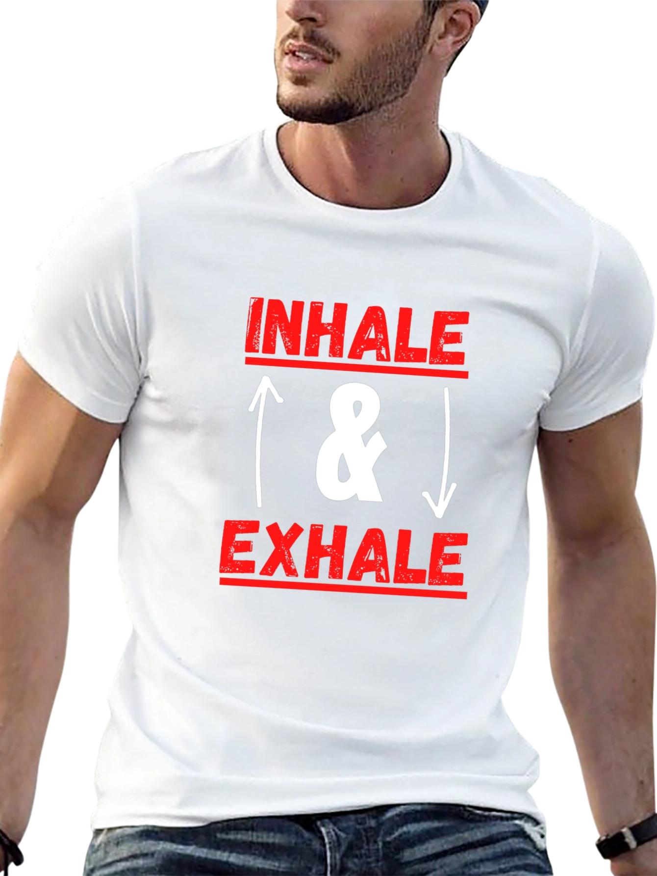 Inhale Exhale Graphic Tee - Relax & Breathe T-Shirt