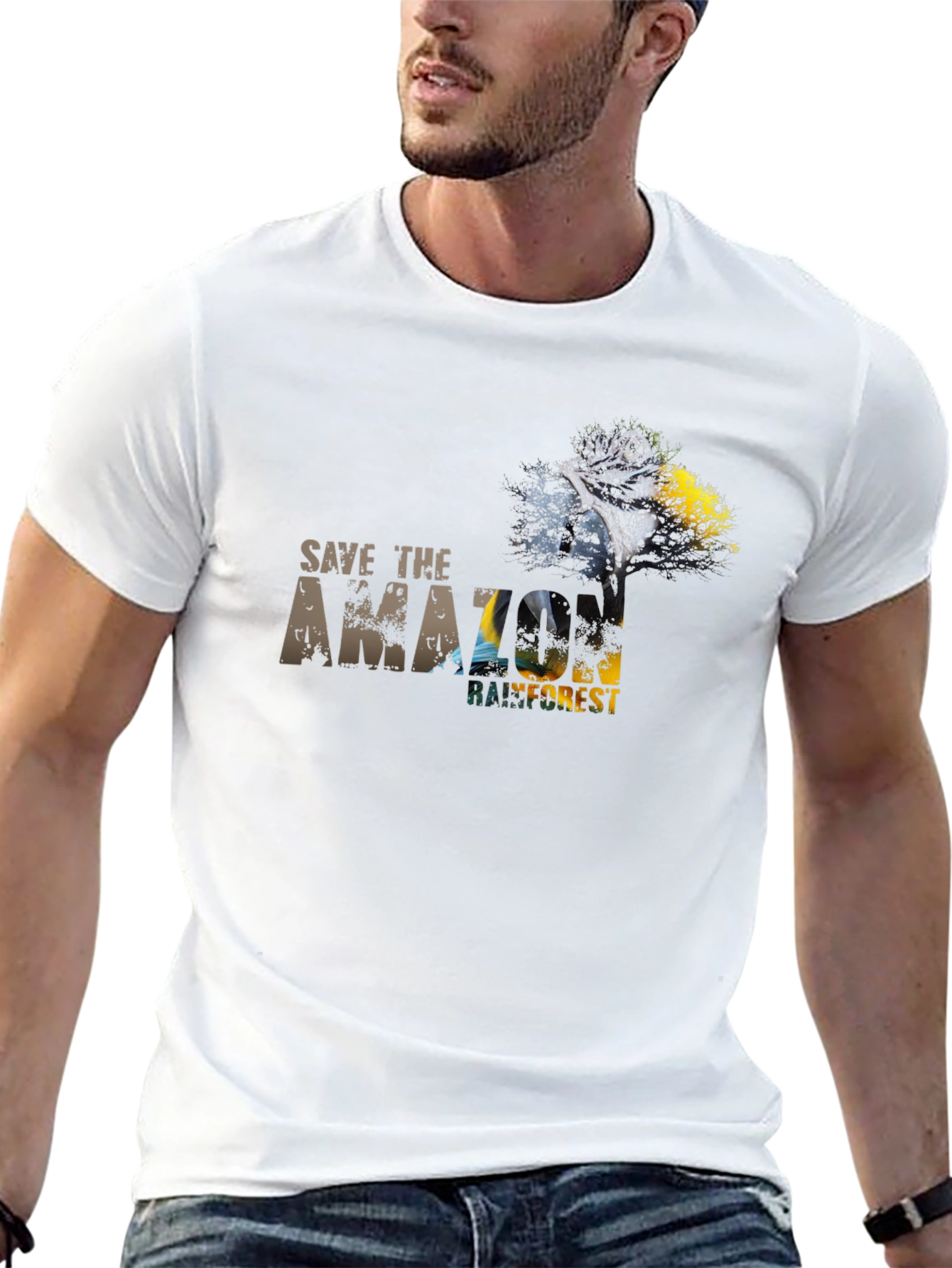 Save the Amazon Rainforest Graphic Tee - Black