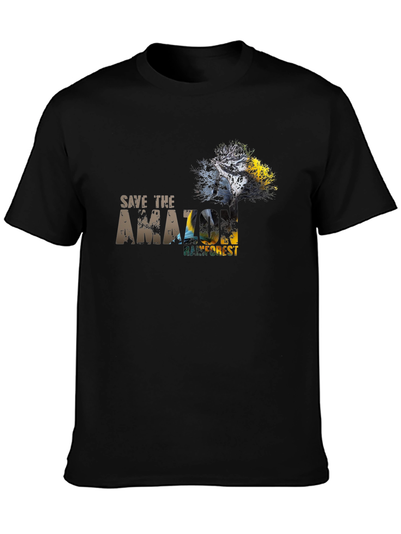 Save the Amazon Rainforest Graphic Tee - Black
