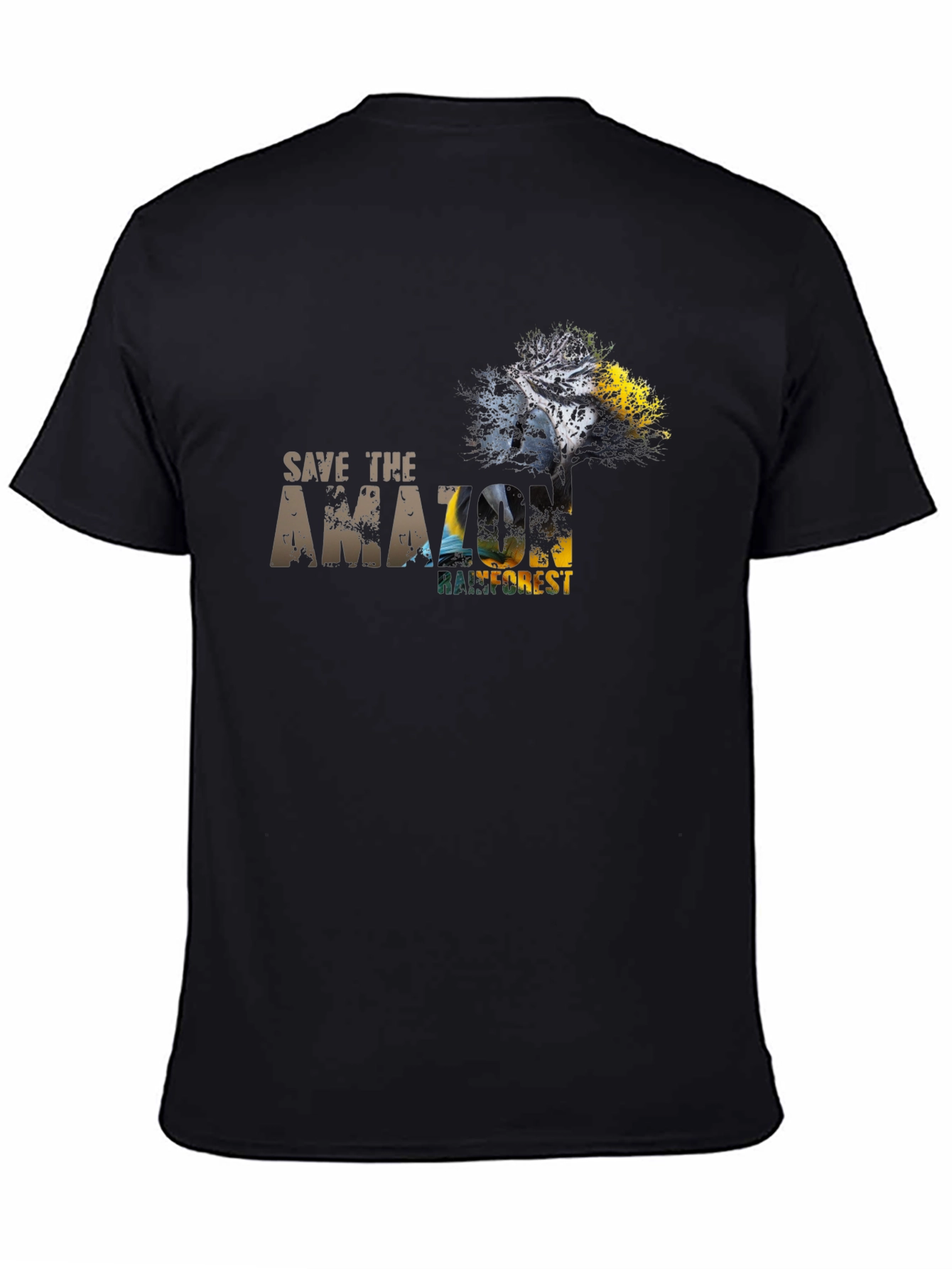 Save the Amazon Rainforest Graphic Tee - Black