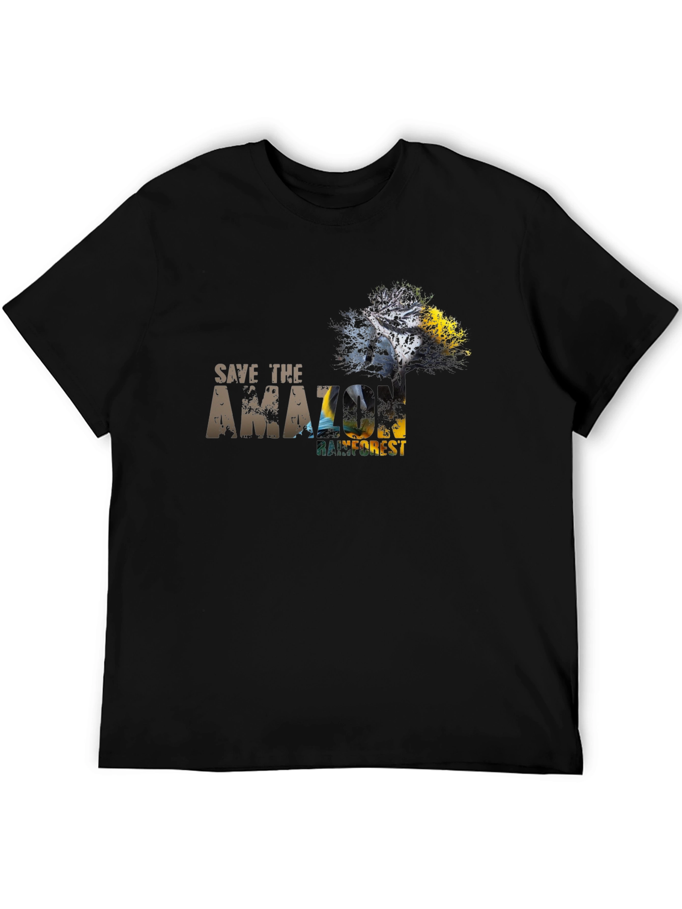 Save the Amazon Rainforest Graphic Tee - Black