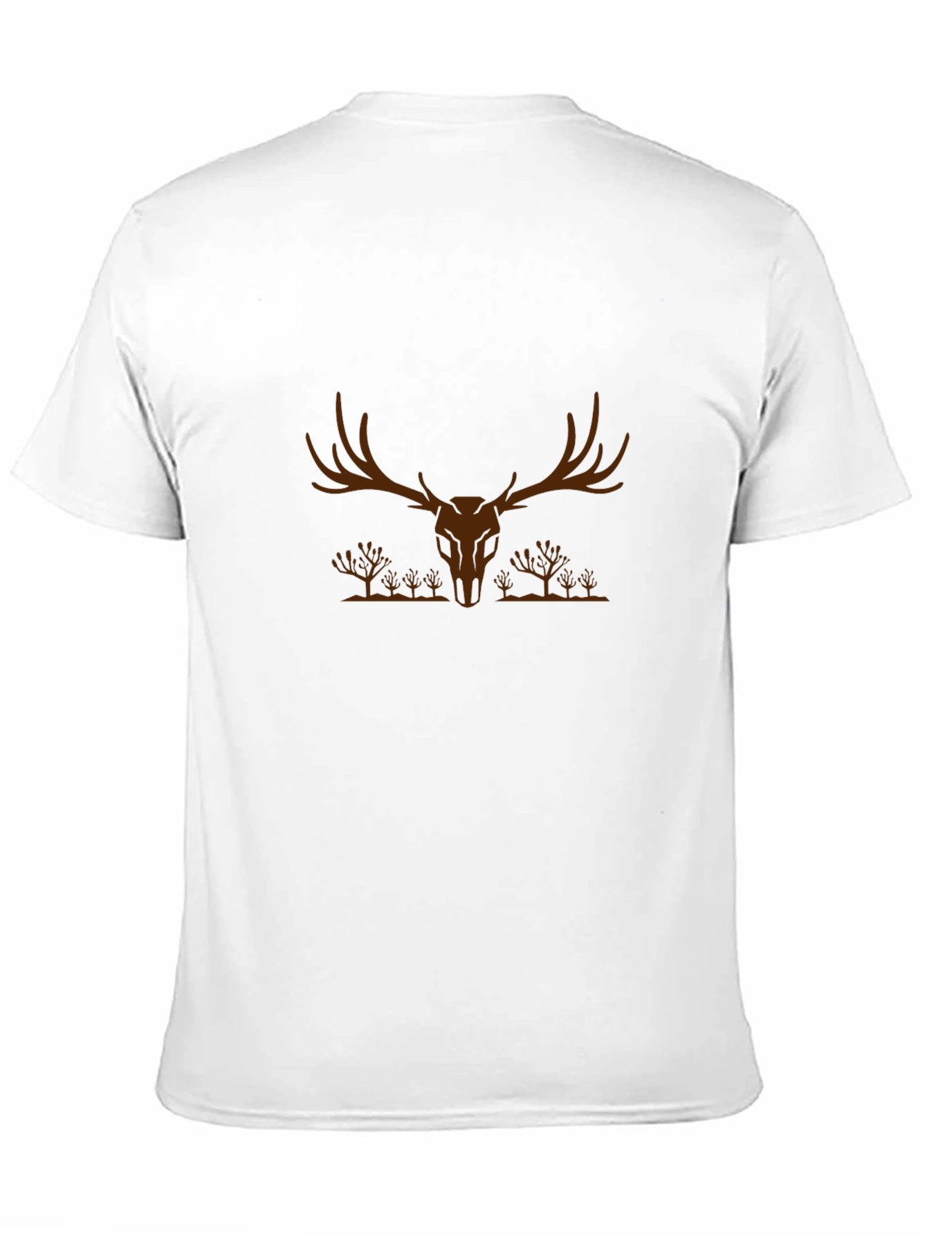 Mens Black T-Shirt - Deer Skull Graphic Tee