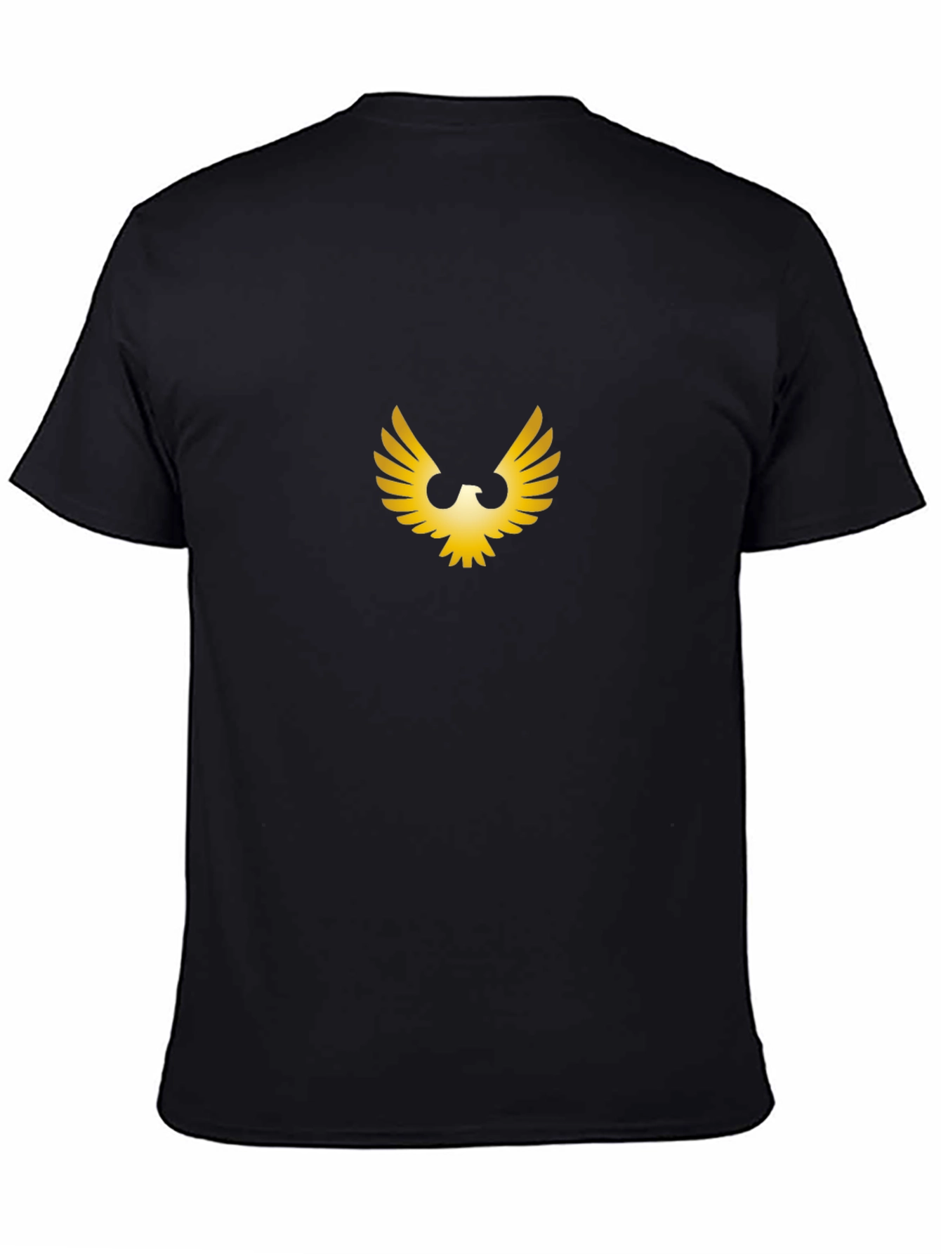 Golden Wing Graphic Black T-Shirt