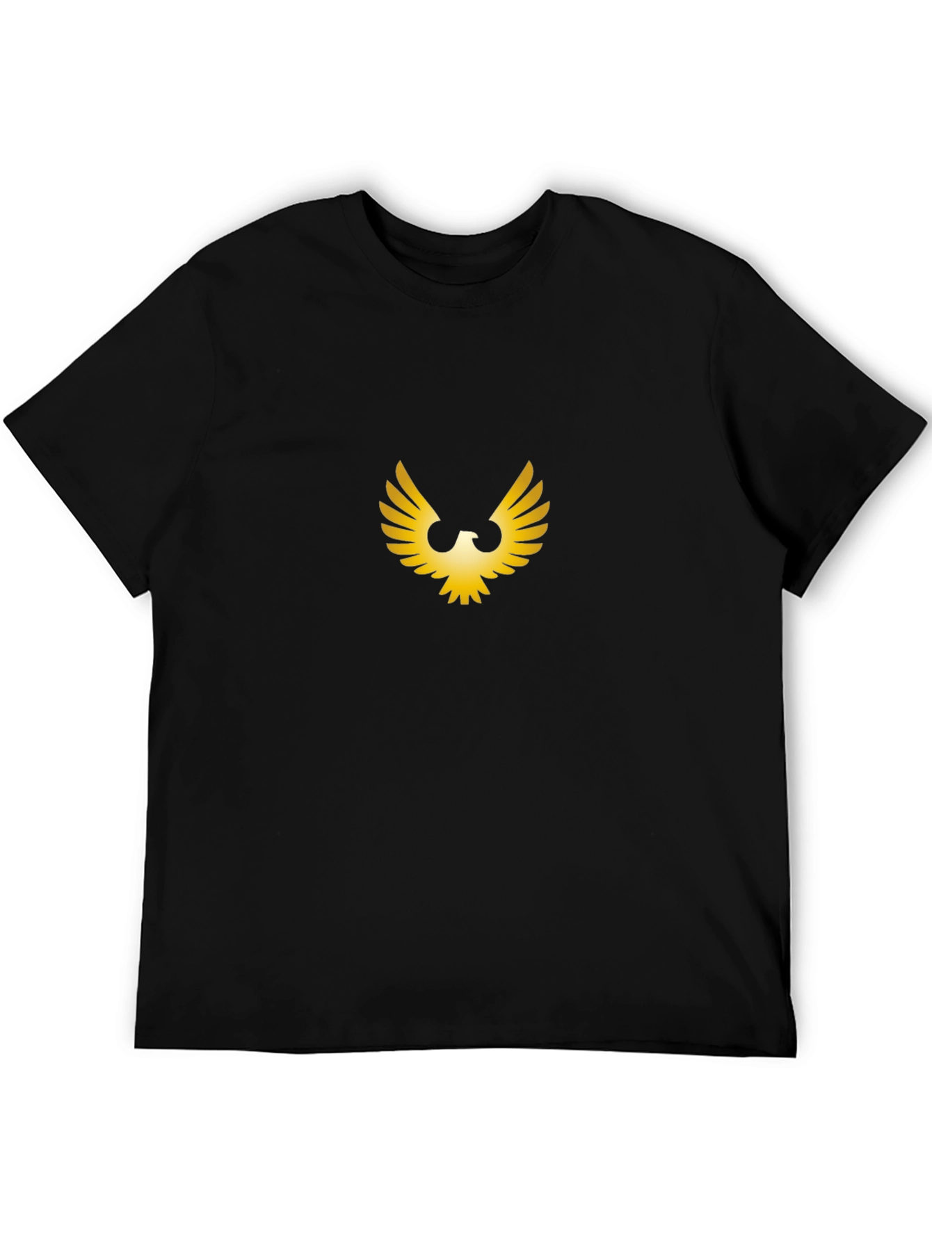 Golden Wing Graphic Black T-Shirt